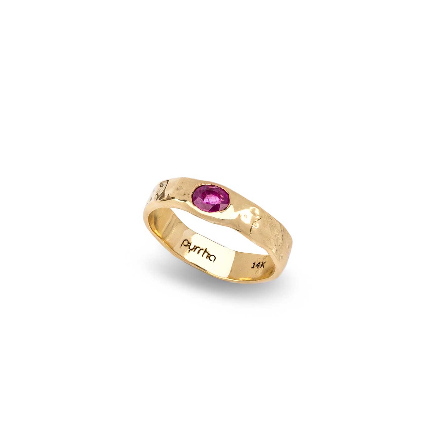14K Ruby Texture Ring