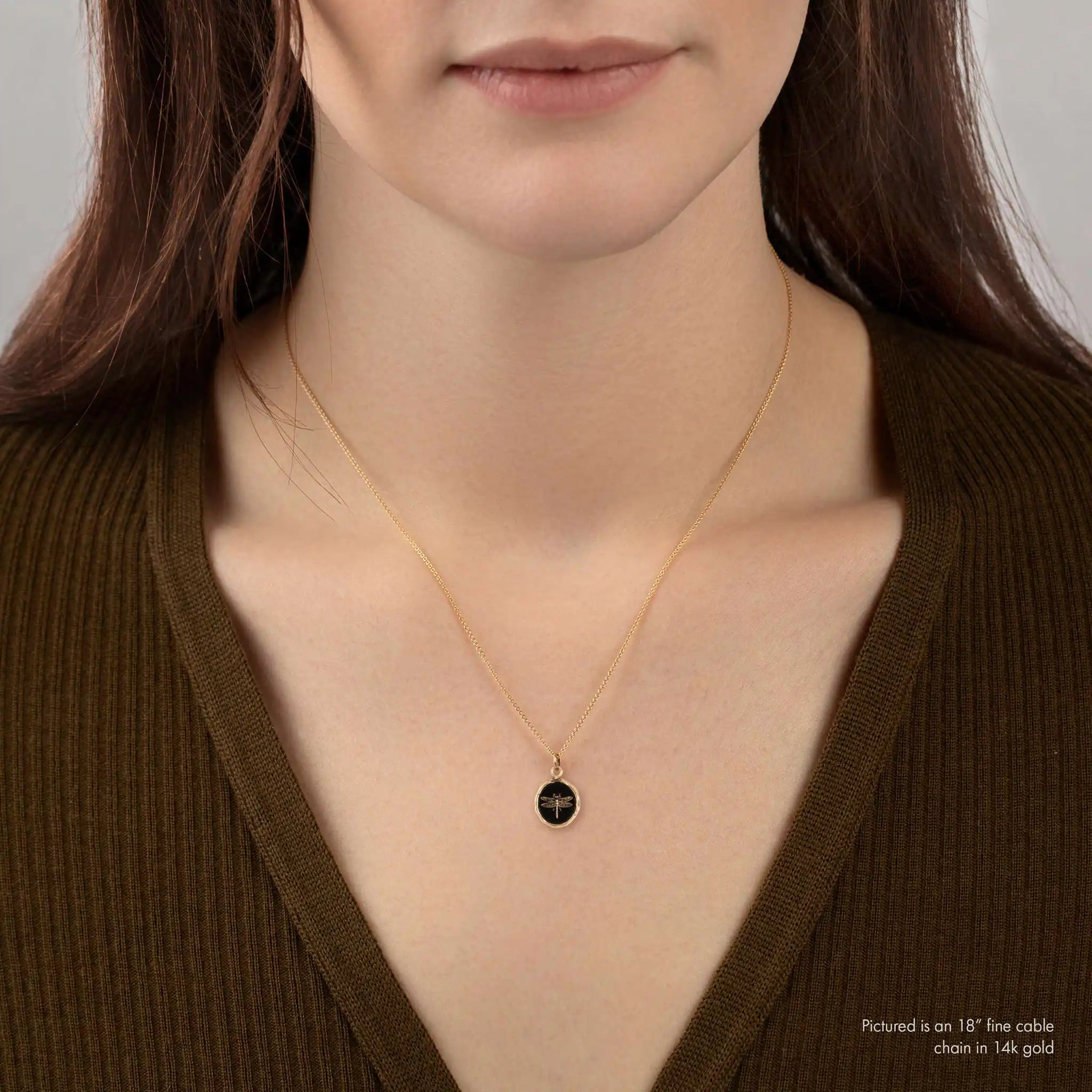 Dragonfly 14K Gold Talisman