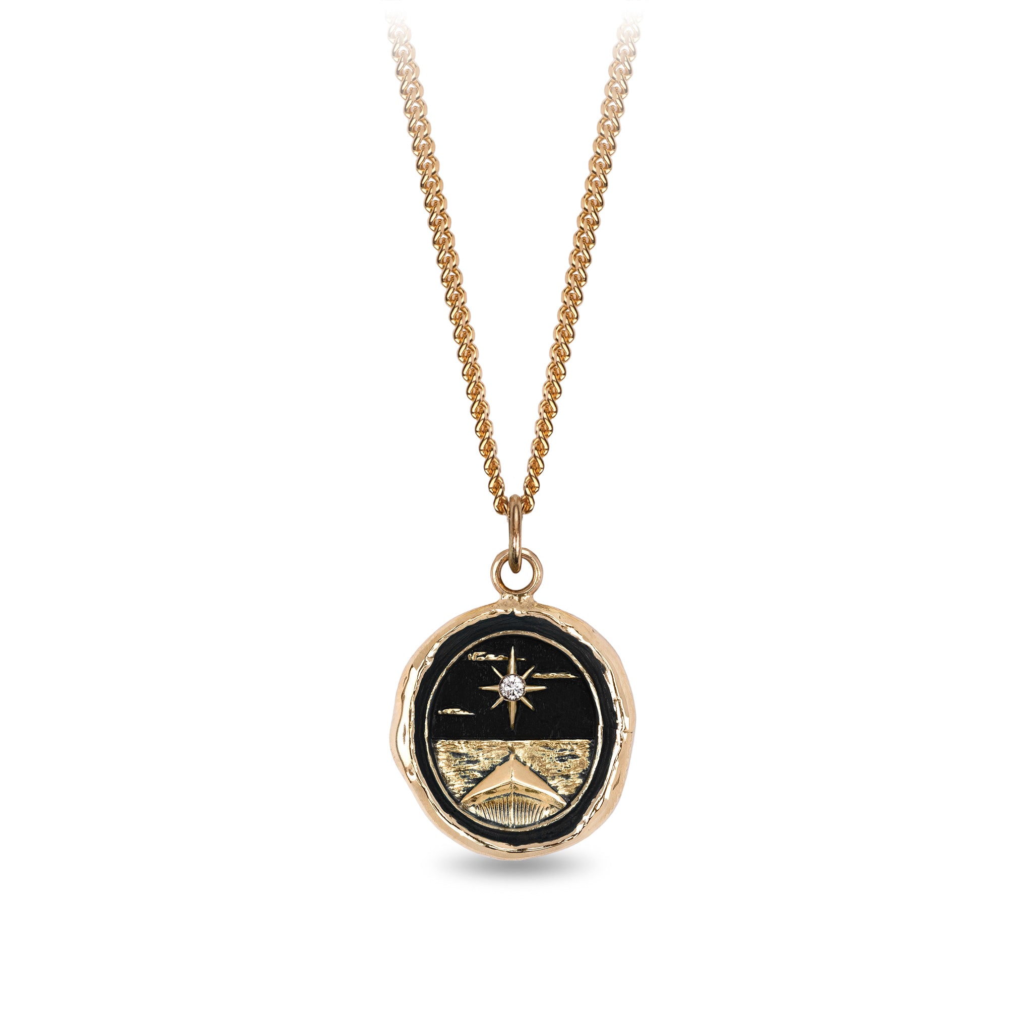 North Star 14K Gold Diamond Set Signature Talisman