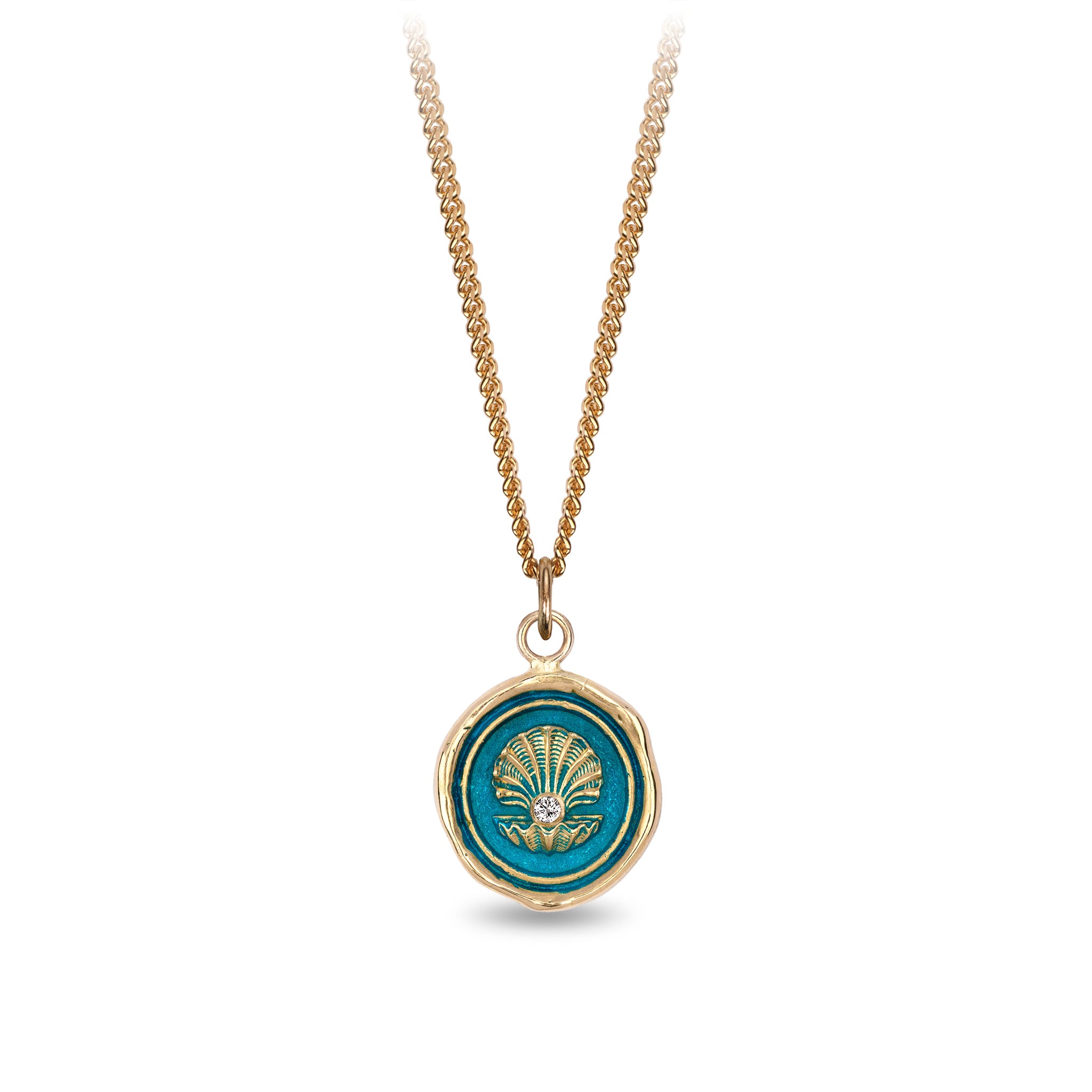 The World is Your Oyster 14K Gold Diamond Set Signature Talisman - True Colors