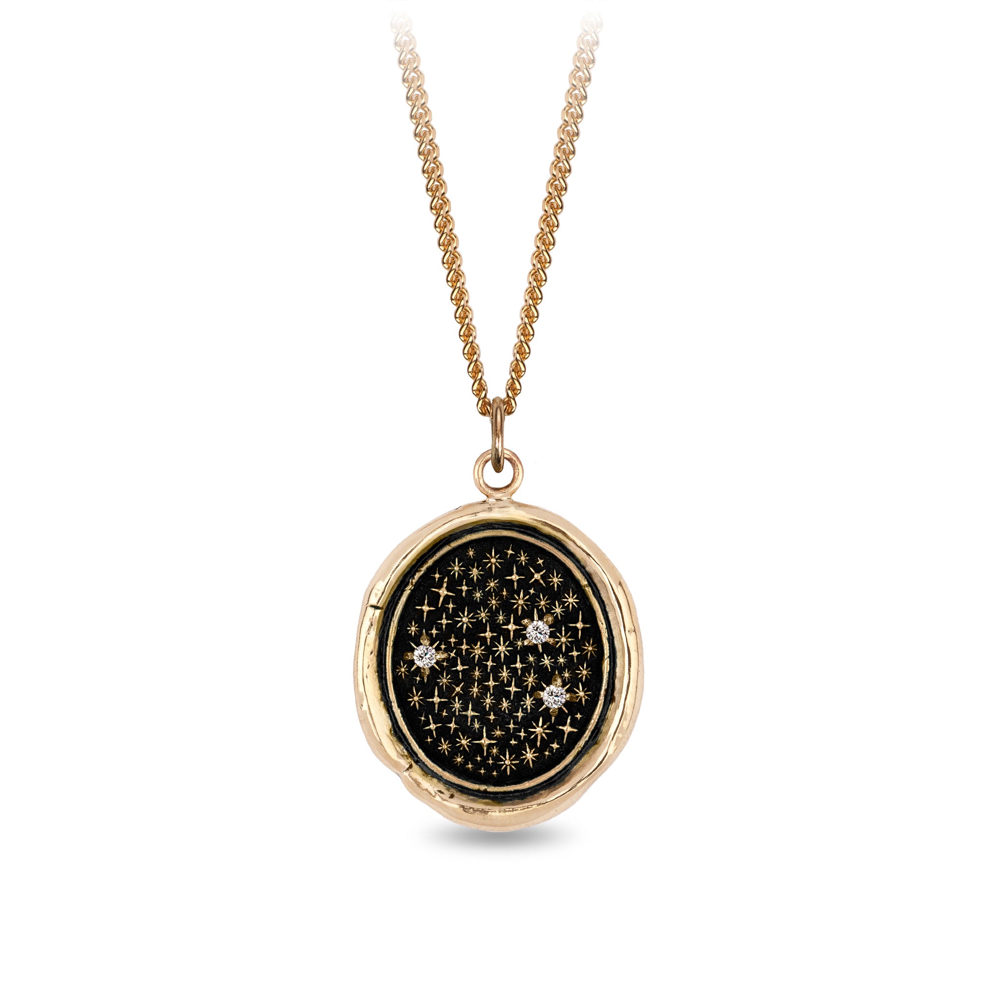 We Are Stardust 14K Gold Diamond Set Signature Talisman