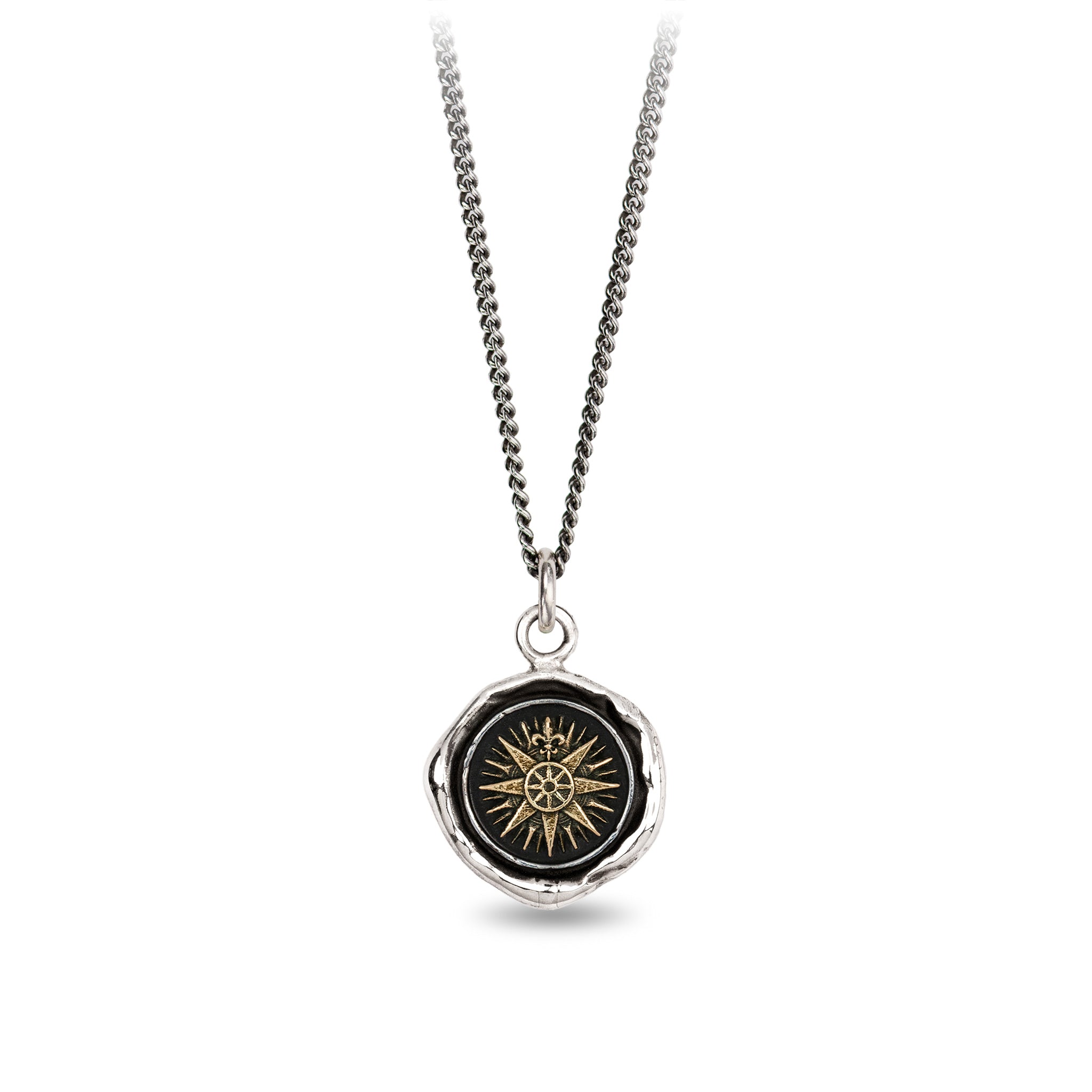 Direction 14K Gold on Silver Talisman