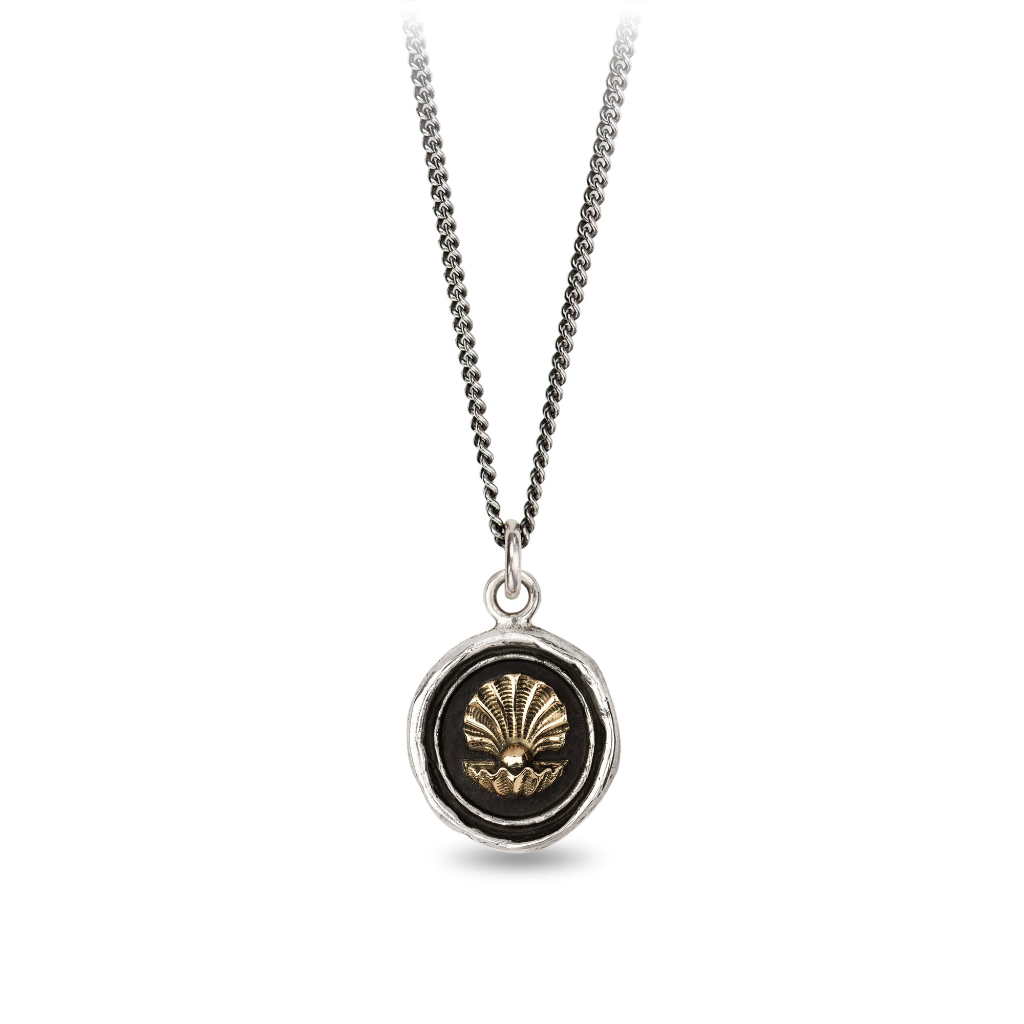 The World is Your Oyster 14K Gold On Silver Talisman