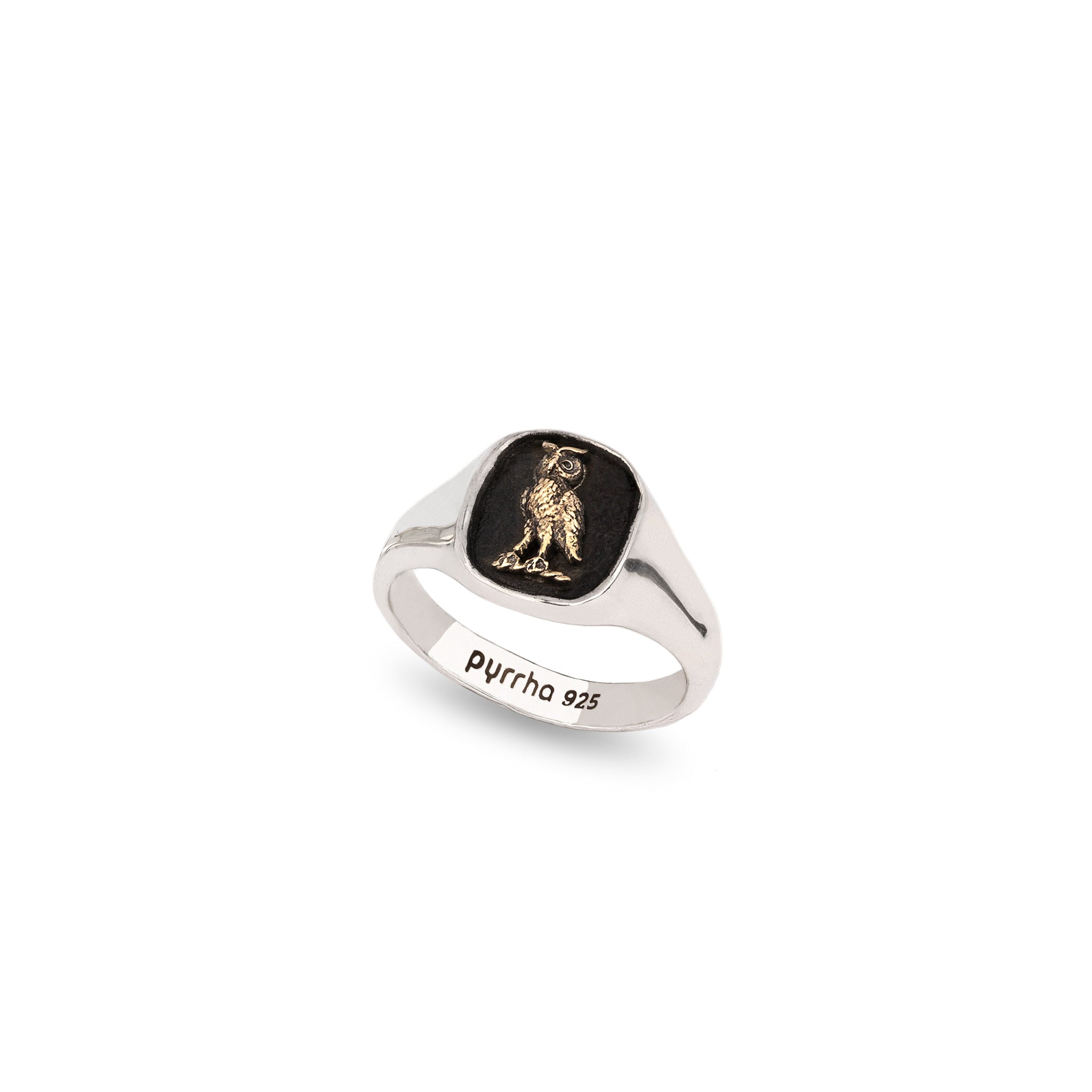 Watch Over Me 14K Gold on Silver Signet Ring