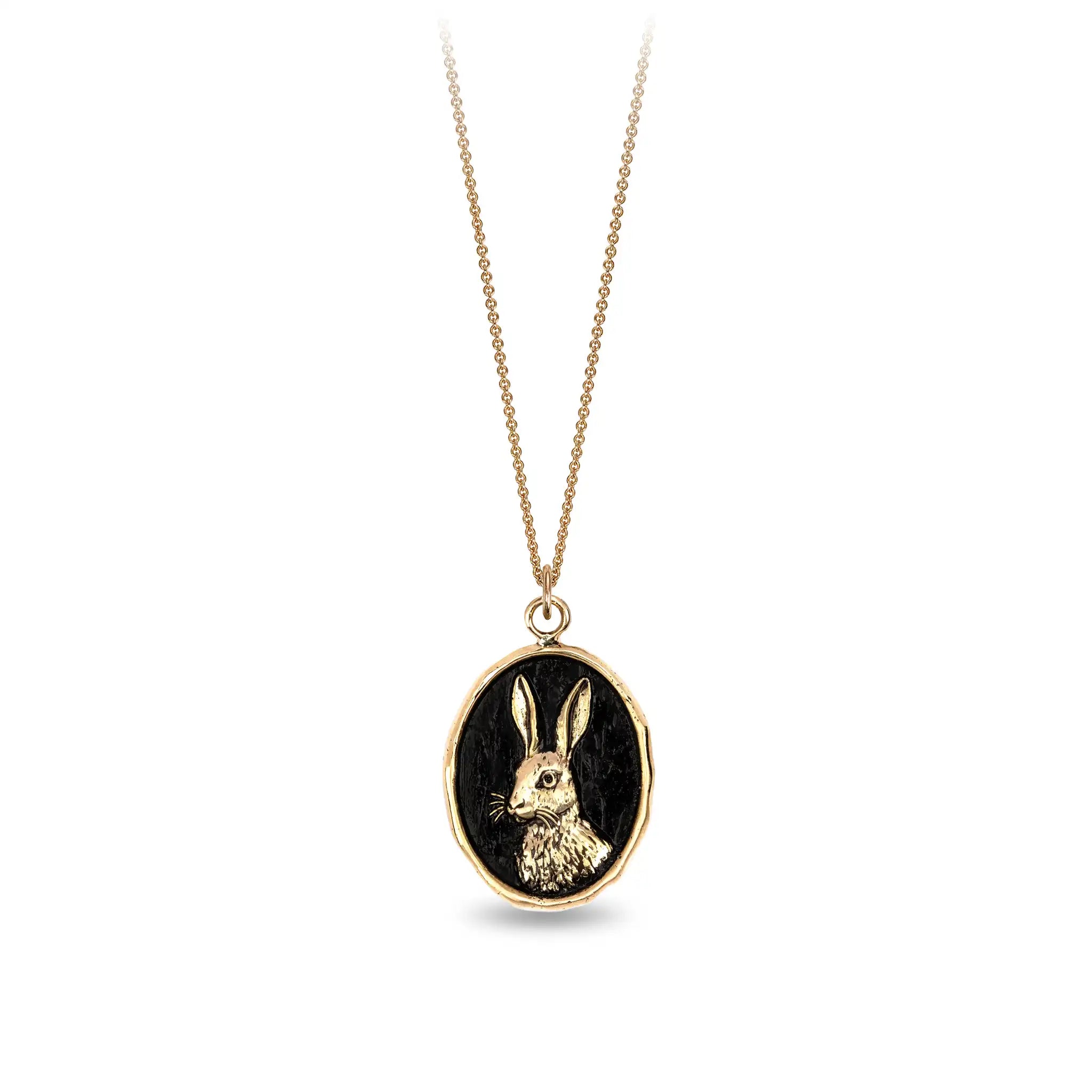 Hare 14K Gold Talisman