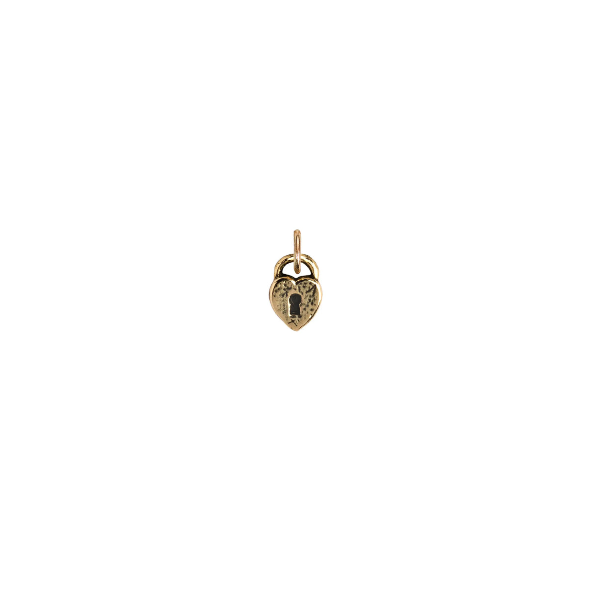 Heart Lock 14K Gold Symbol Charm