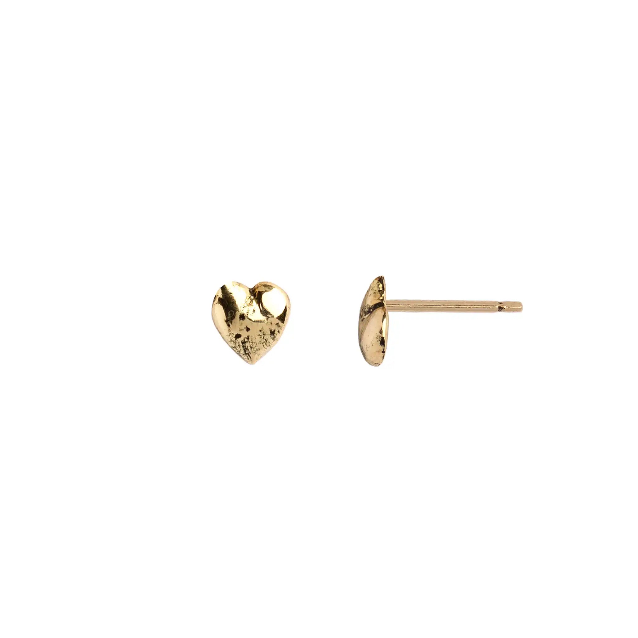 Heart 14K Gold Symbol Stud