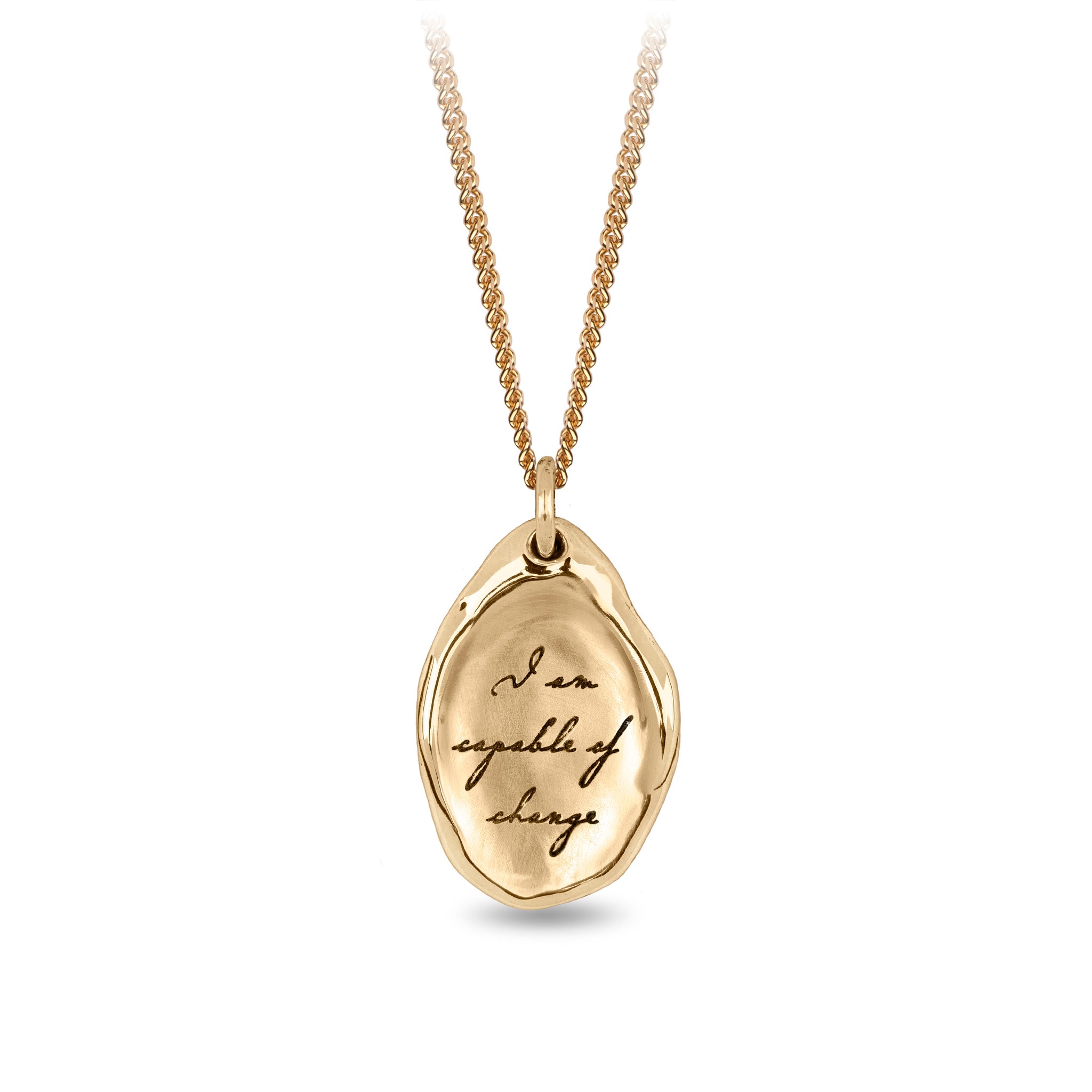 I Am Capable Of Change 14K Gold Affirmation Talisman