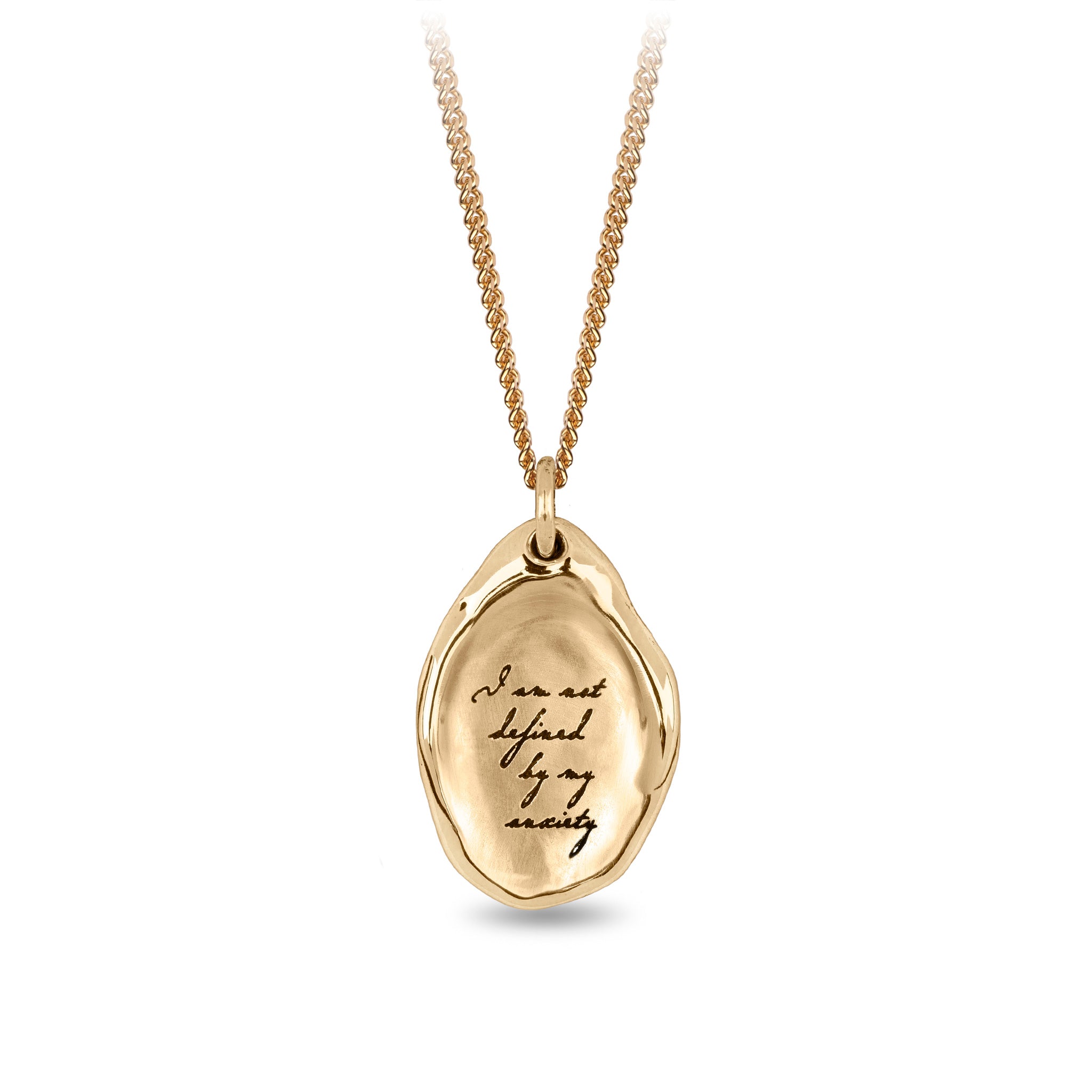 I Am Not Defined By My Anxiety 14K Gold Affirmation Talisman
