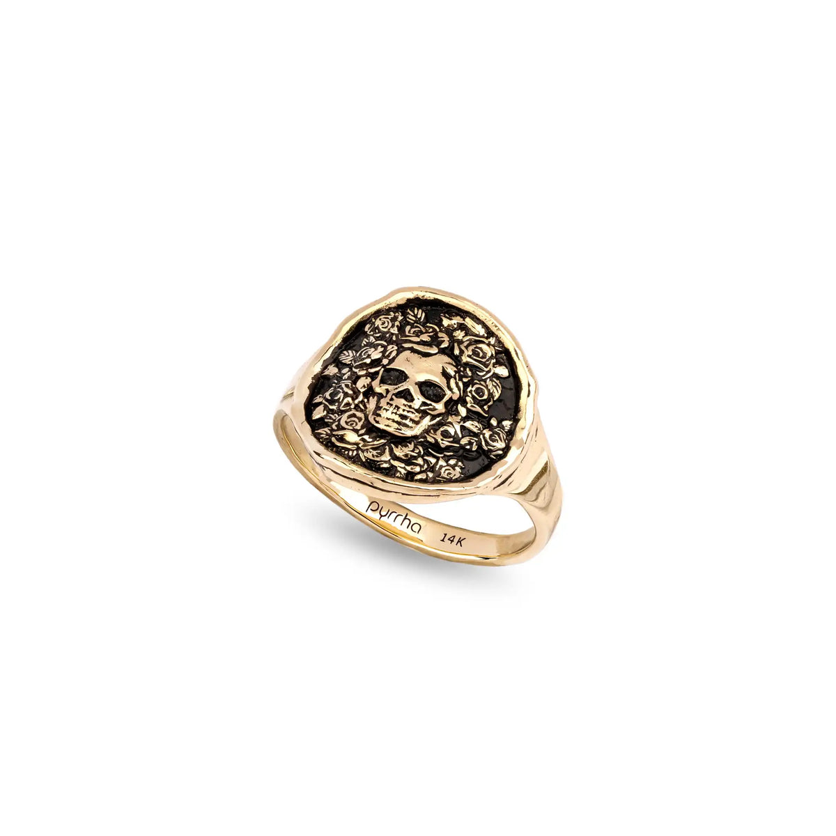 Live Every Moment 14K Gold Cigar Band Ring