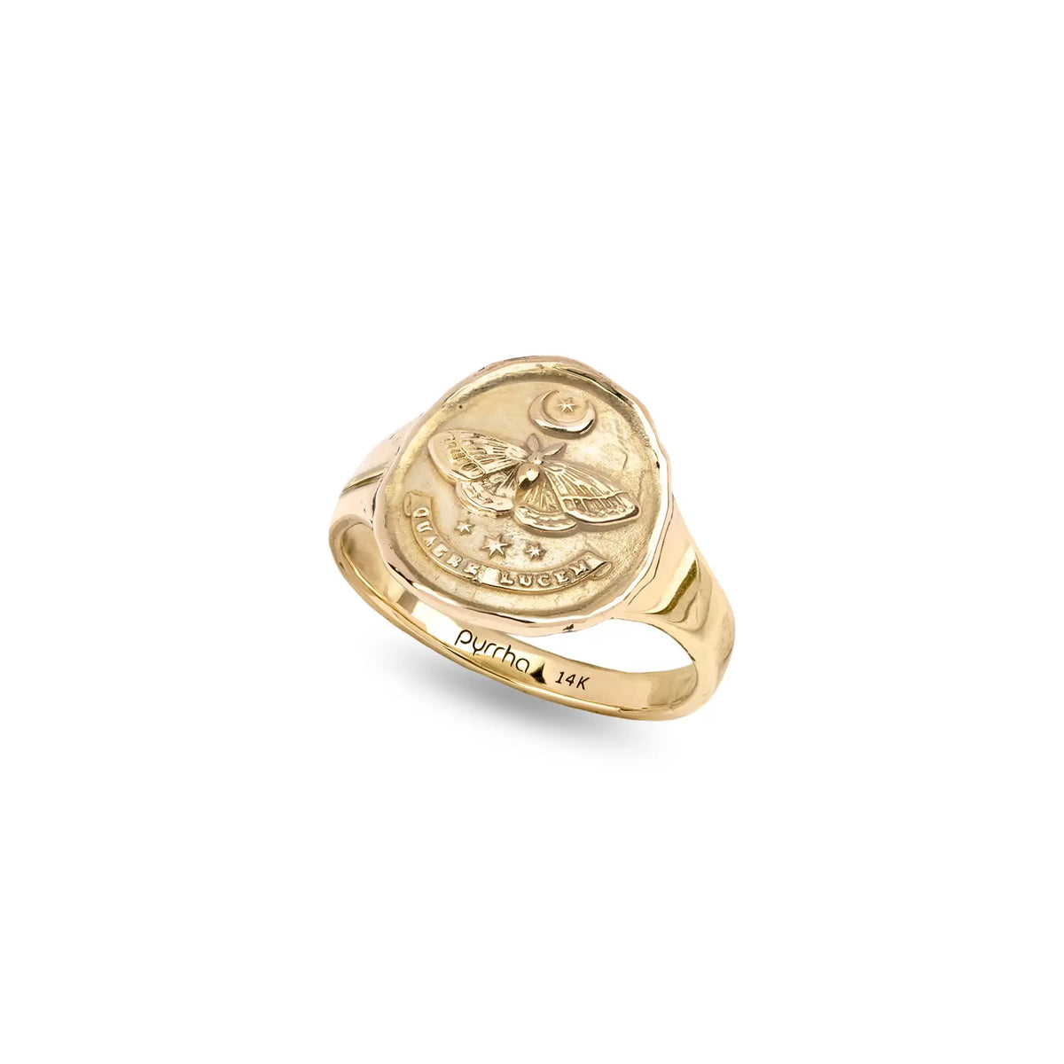 Seek the Light 14K Gold Cigar Band Ring - Unveiled