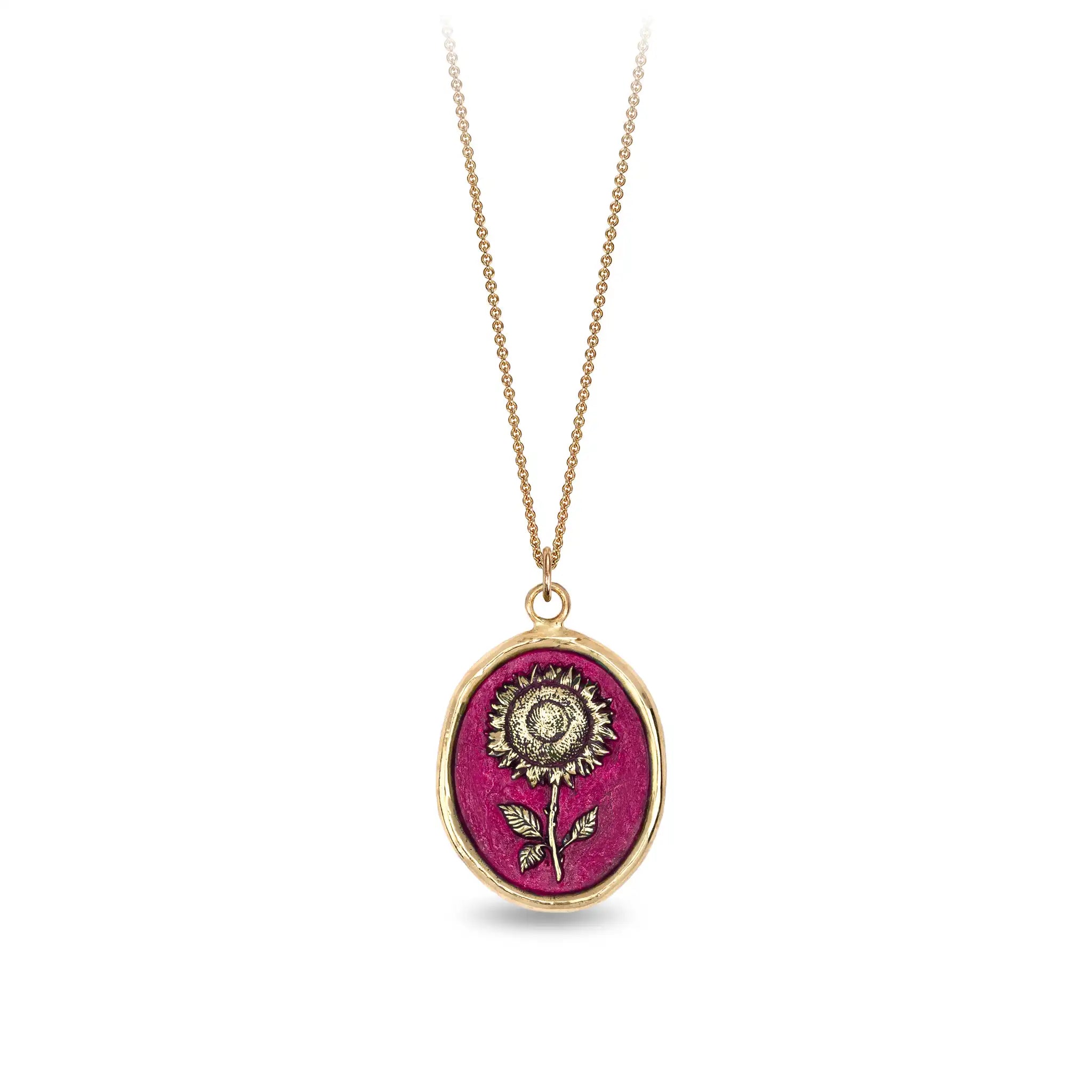 Sunflower 14K Gold Talisman - True Colors