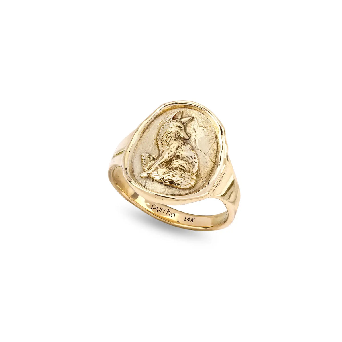 Trust in Yourself 14K Gold Cigar Band Ring - Unveiled