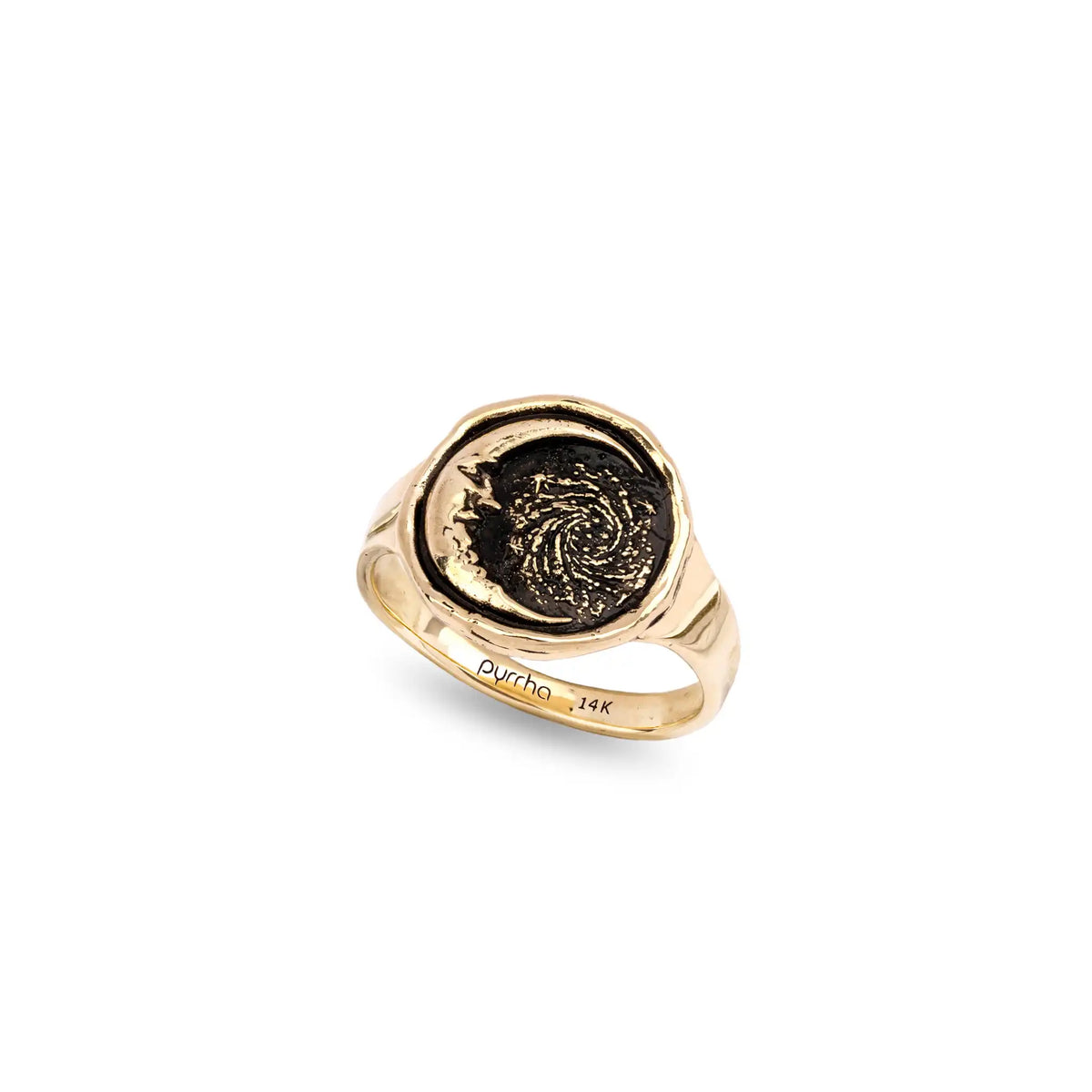 Trust the Universe 14K Gold Cigar Band Ring