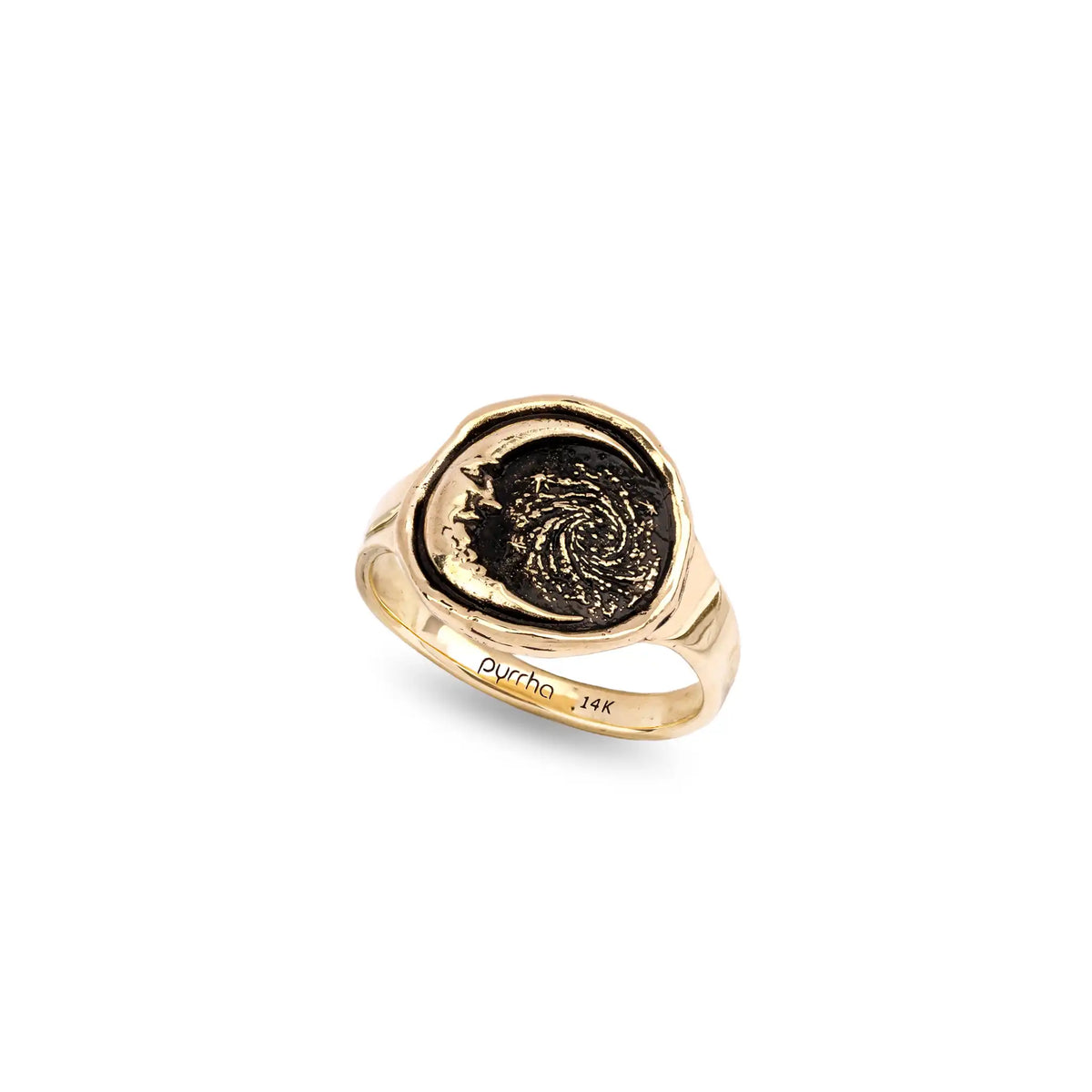 Trust the Universe 14K Gold Cigar Band Ring