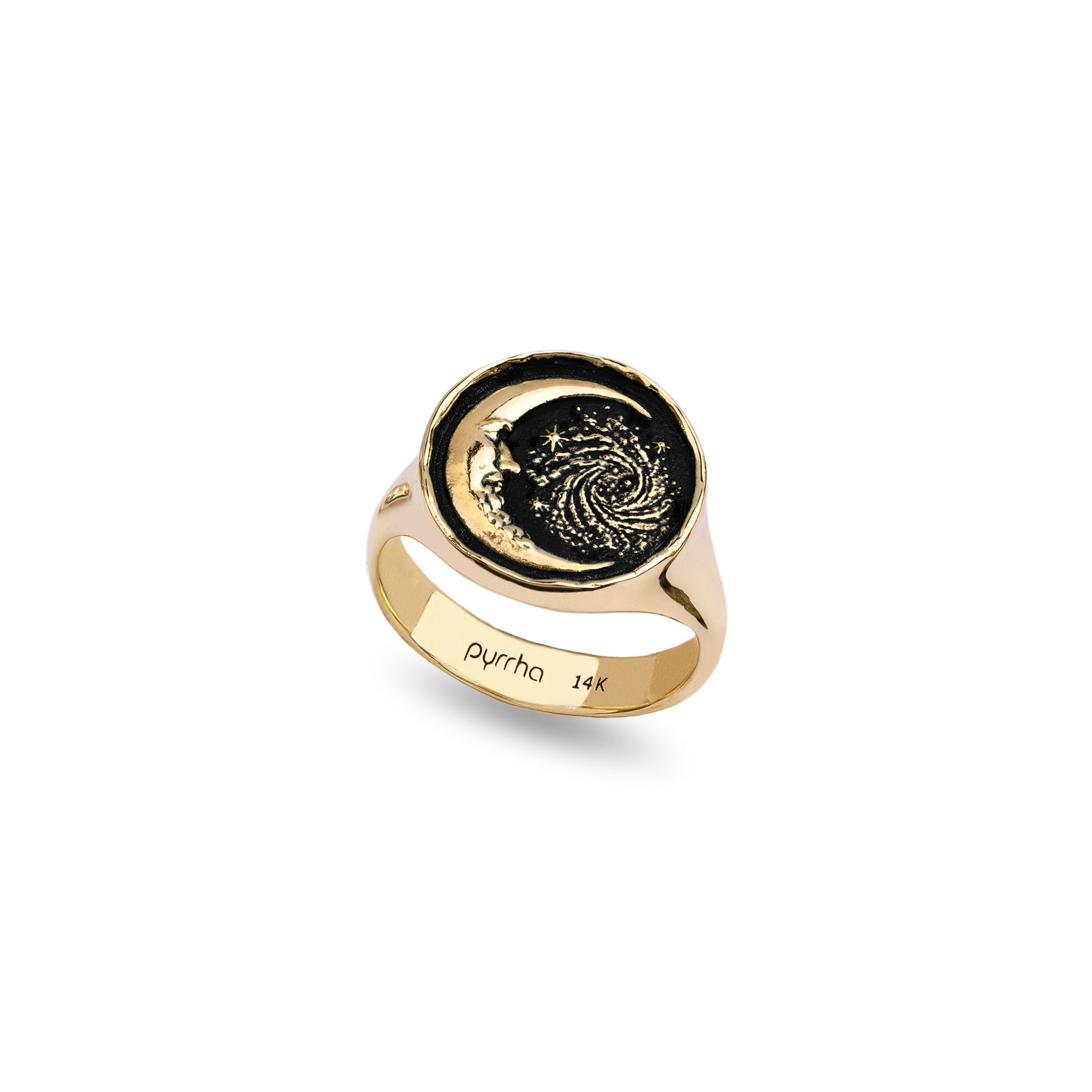 Trust the Universe 14K Gold Signet Ring