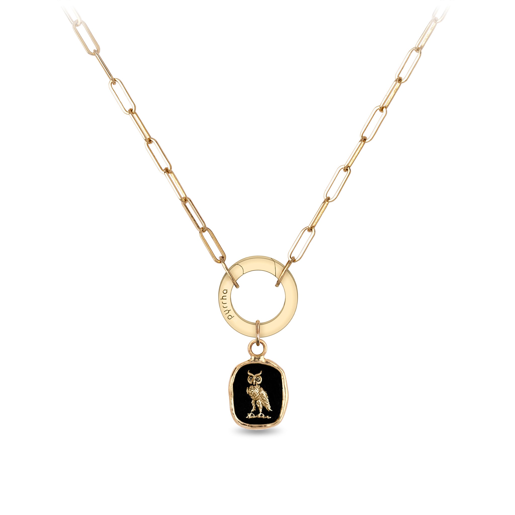 Watch Over Me 14K Gold Long Link Paperclip Chain Necklace