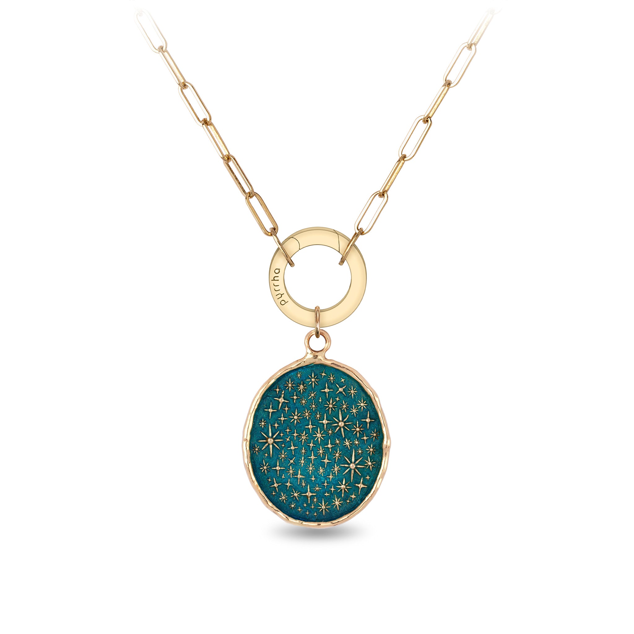 We Are Stardust 14K Gold Long Link Paperclip Chain Necklace - True Colors