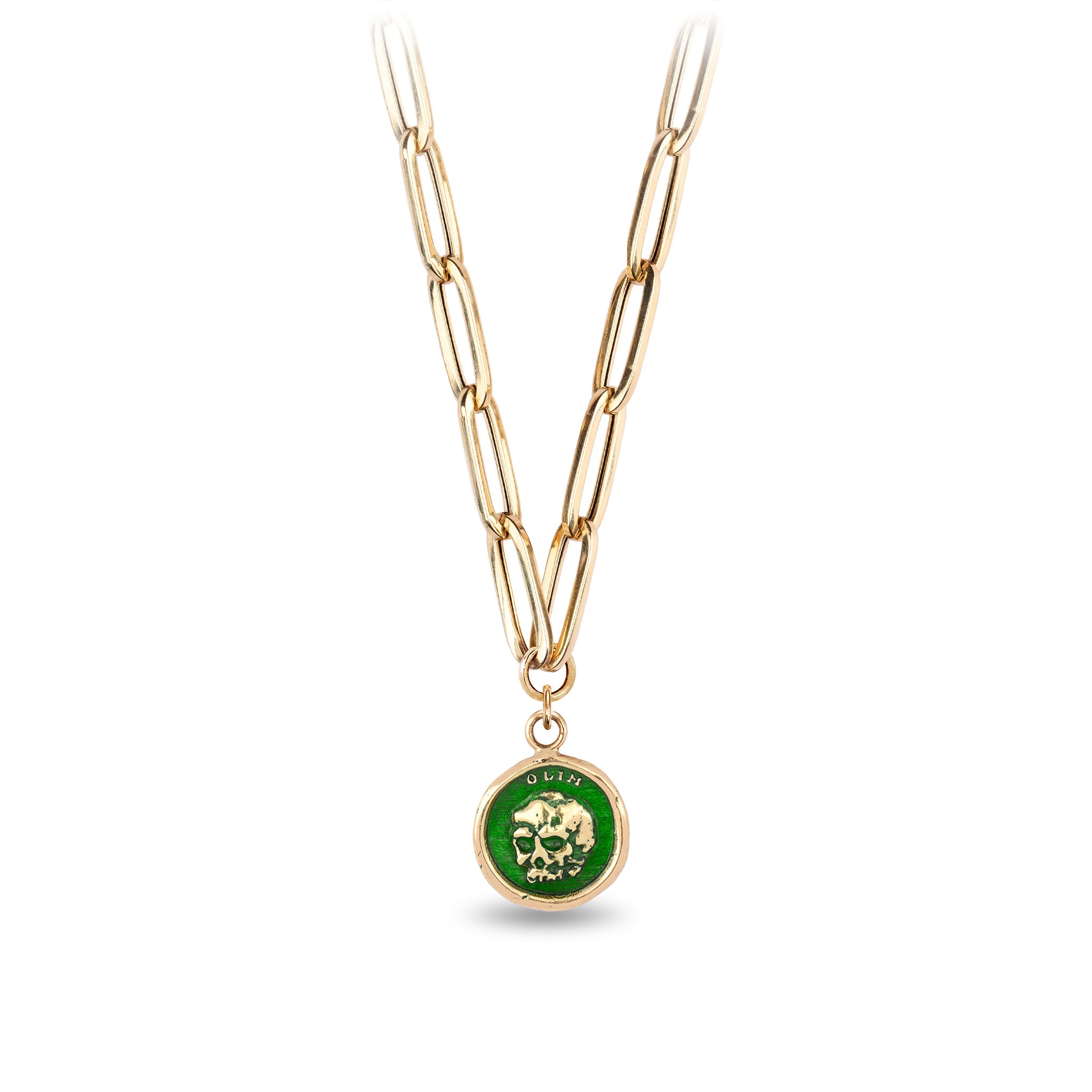 What Once Was 14K Gold Large Hollow Paperclip Chain Necklace - True Colors