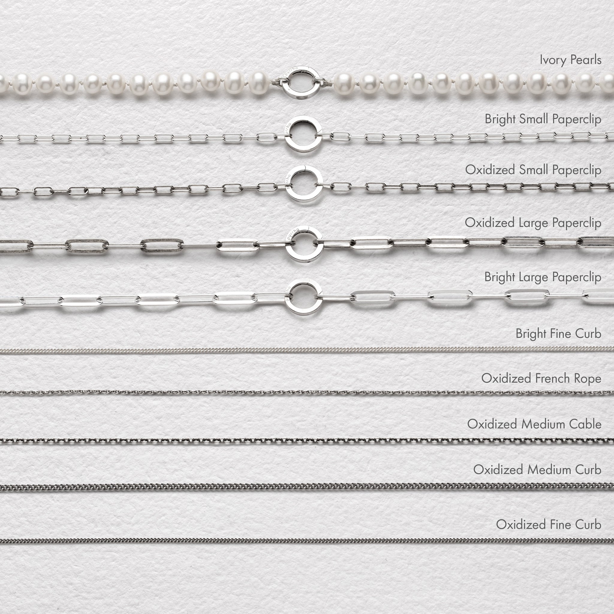 Sterling Silver Chain Options