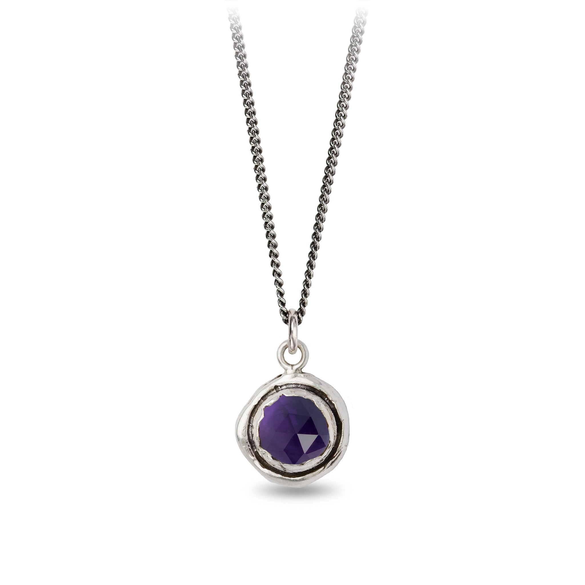 Amethyst Faceted Stone Talisman
