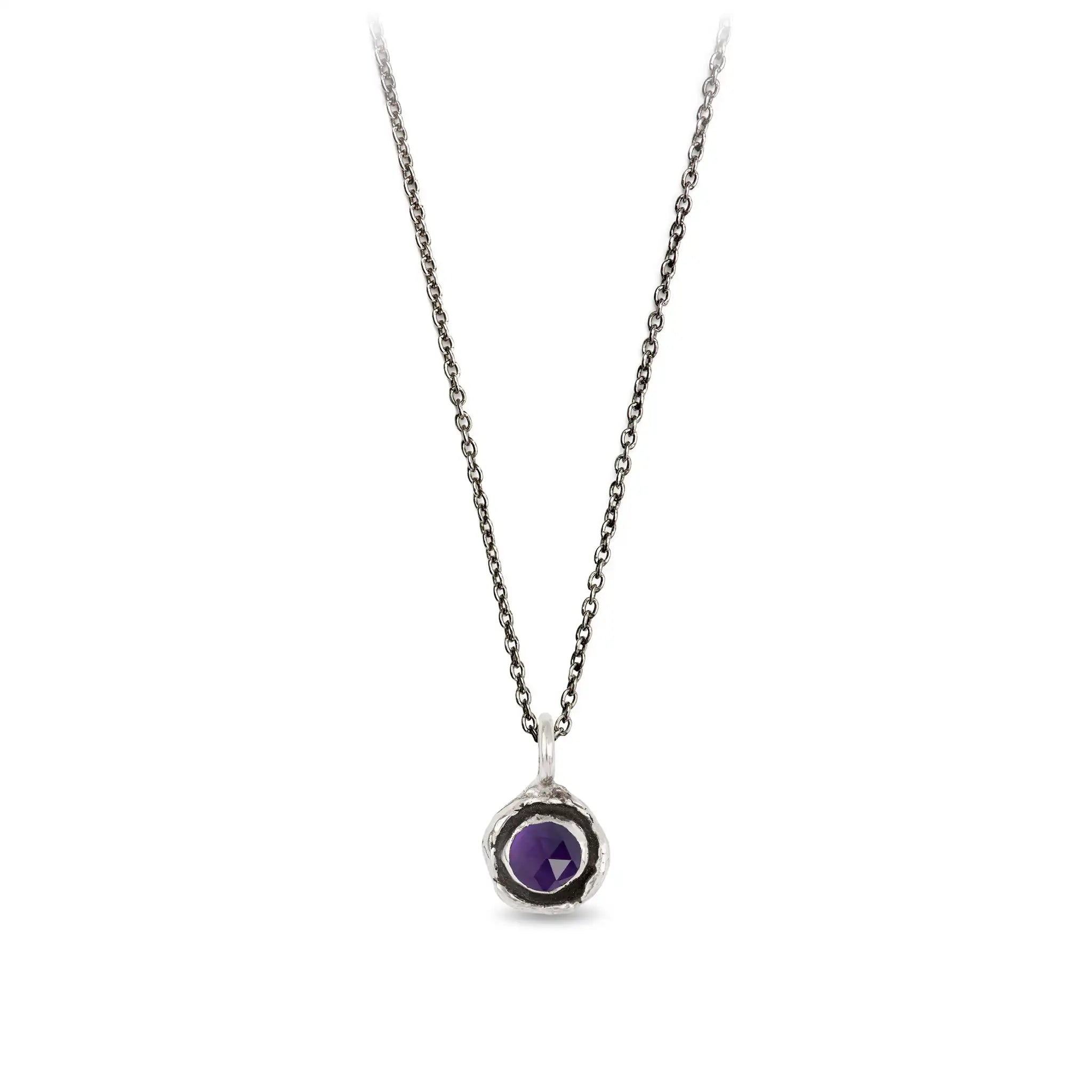 Amethyst Faceted Stone Talisman Charm