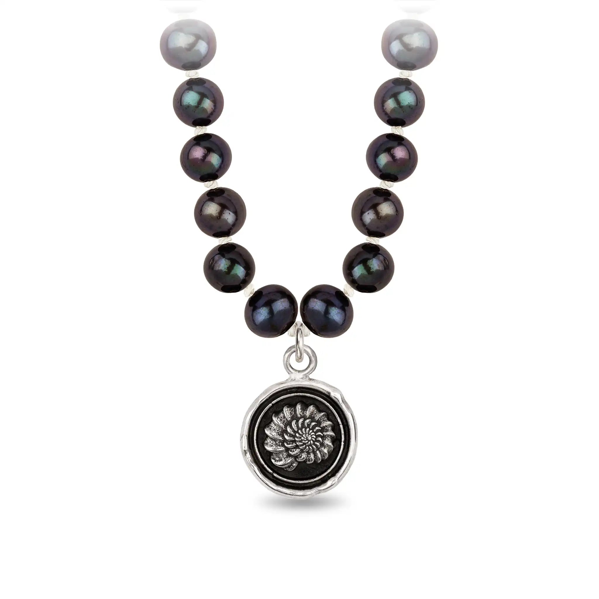 Becoming Freshwater Pearl Necklace - Peacock Black