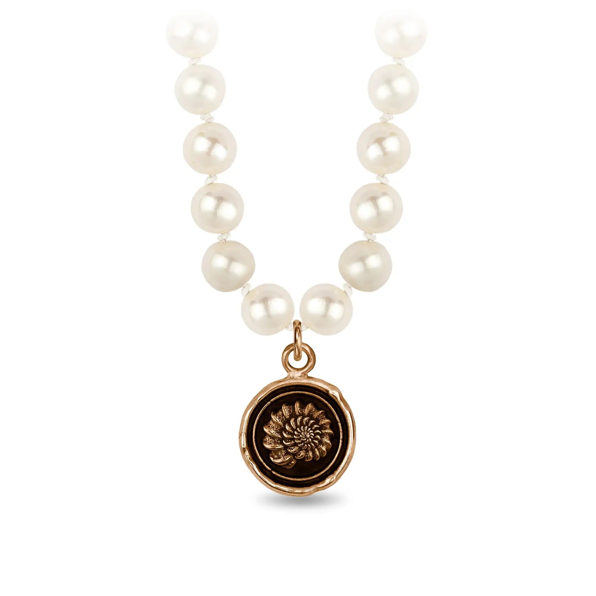 Becoming Freshwater Pearl Necklace - Ivory - Bronze