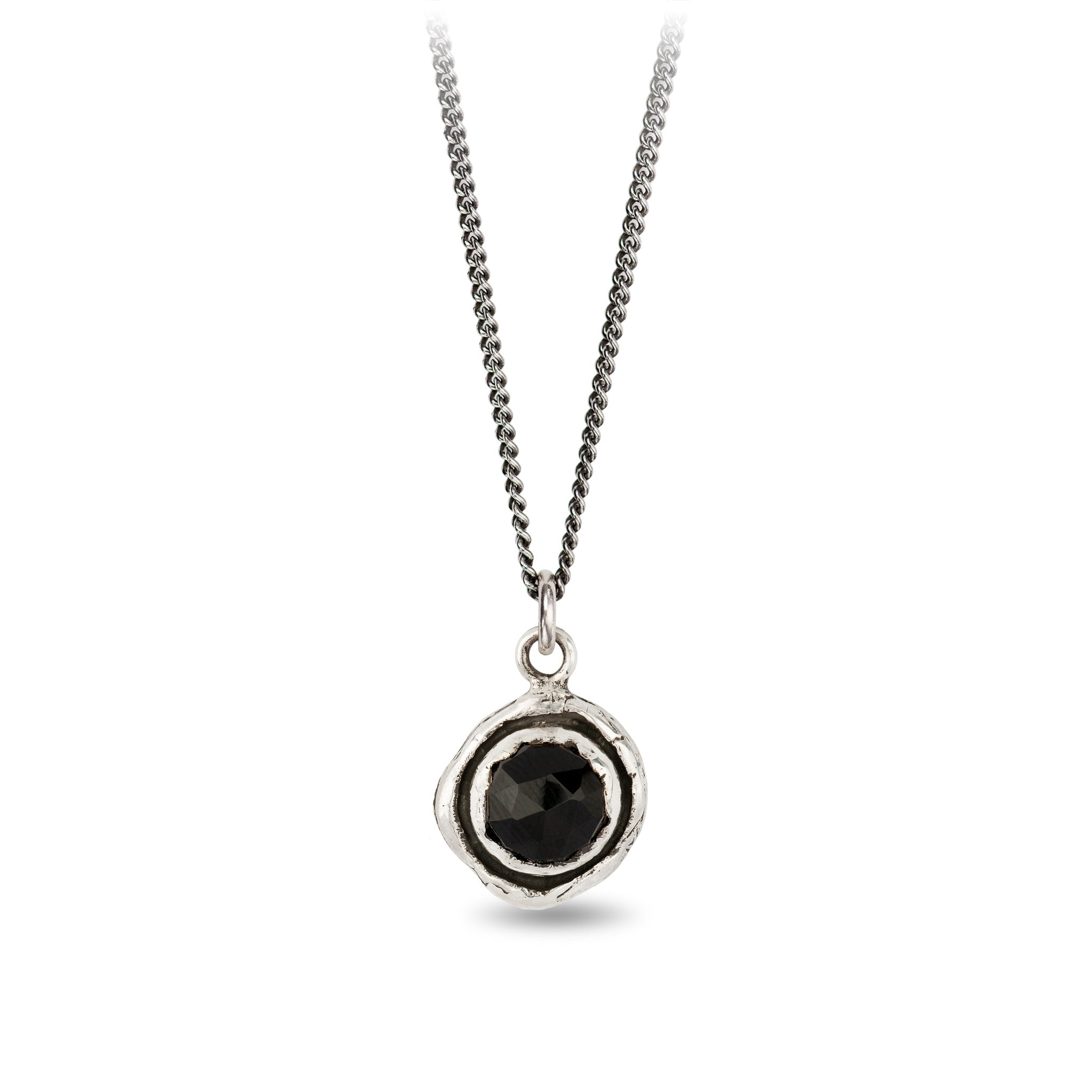 Black Onyx Faceted Stone Talisman