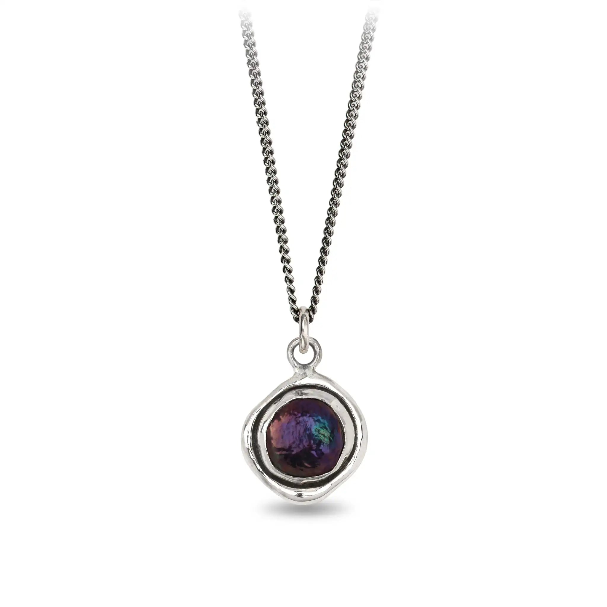 Peacock Black Freshwater Pearl Talisman