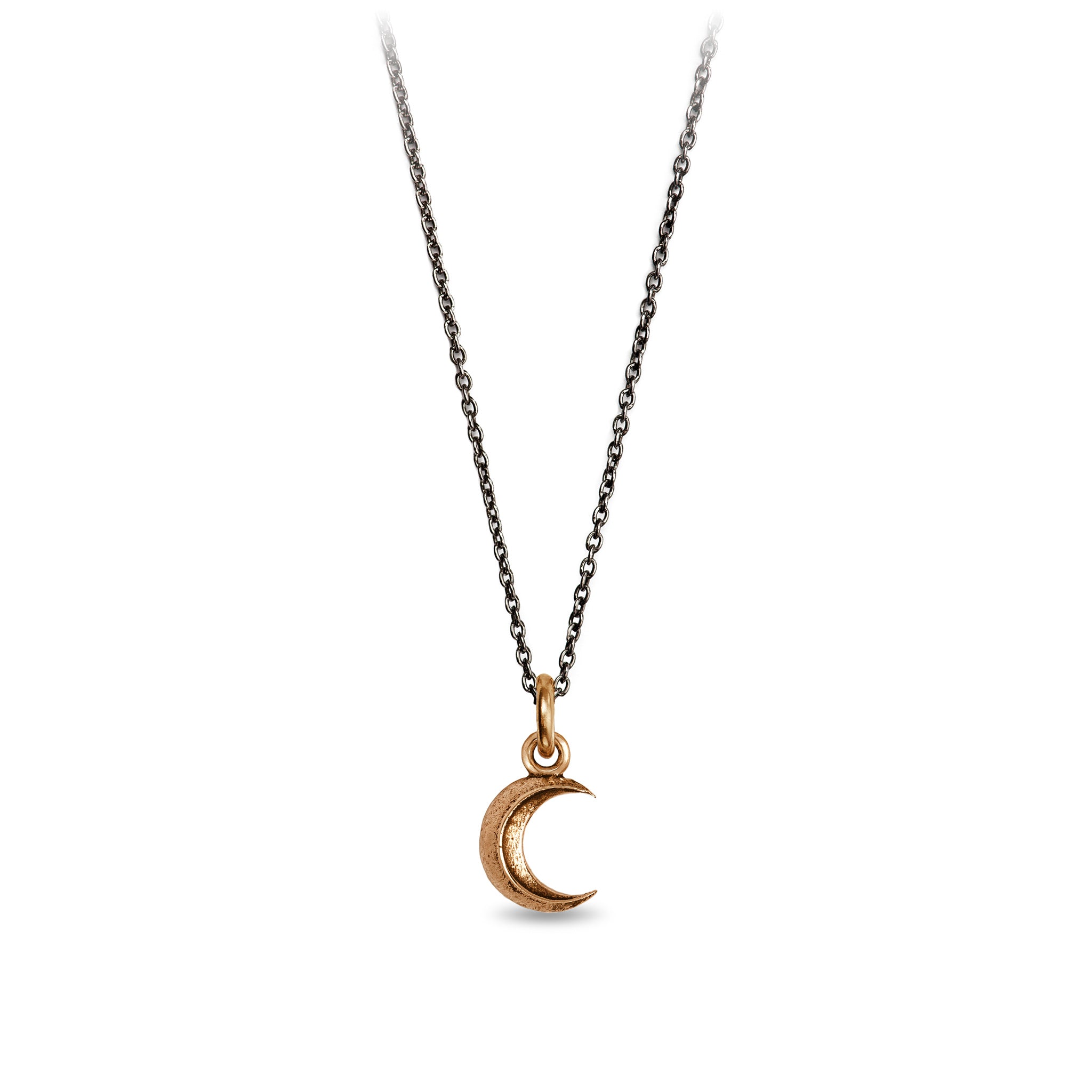 Crescent Moon Symbol Charm - Bronze