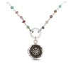 Multi-Stone Wrapped Stone Necklace with Talisman Clip