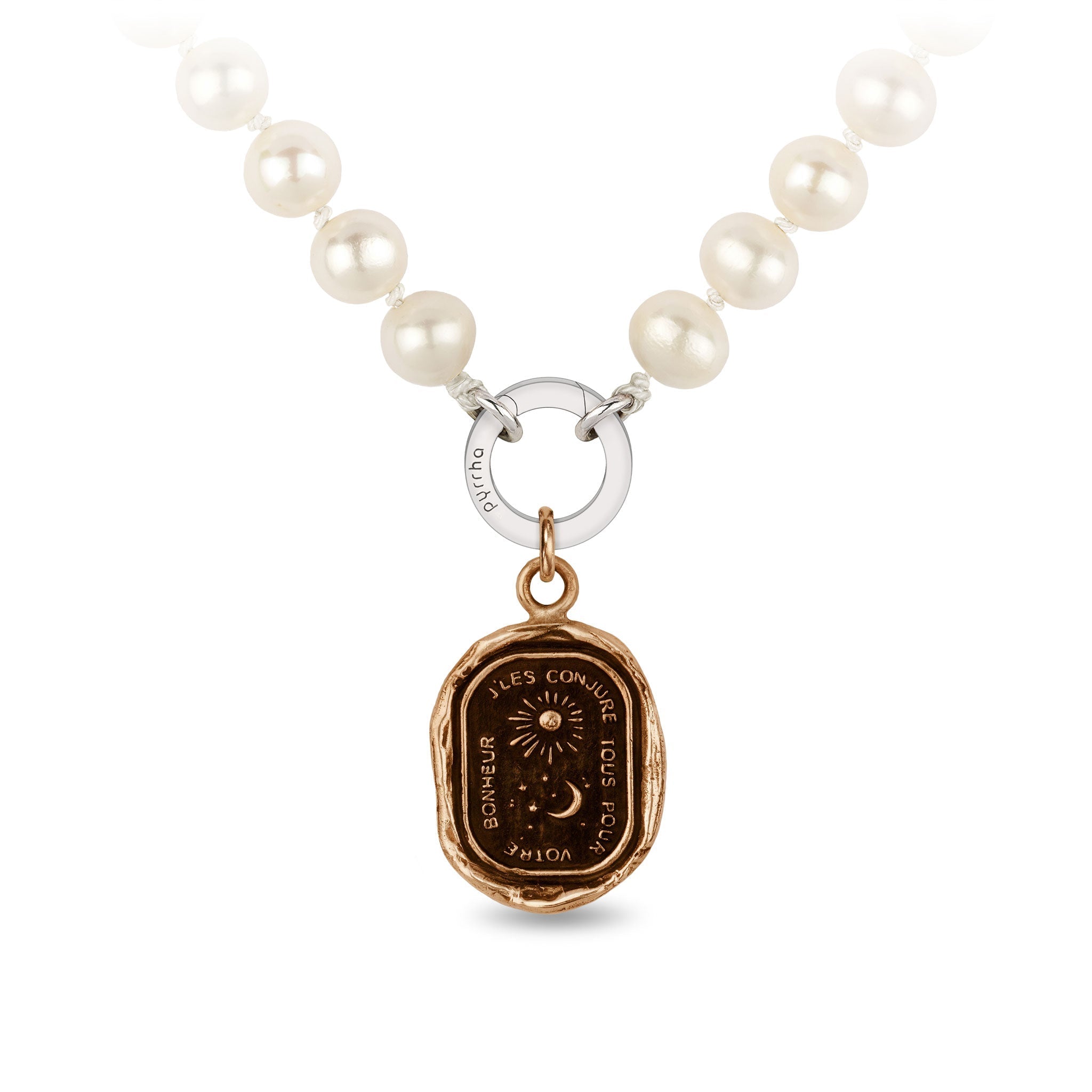 Everything For You Knotted Freshwater Pearl Necklace - Bronze