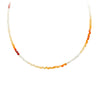 Fire Opal Faceted Stone Choker with Talisman Clip