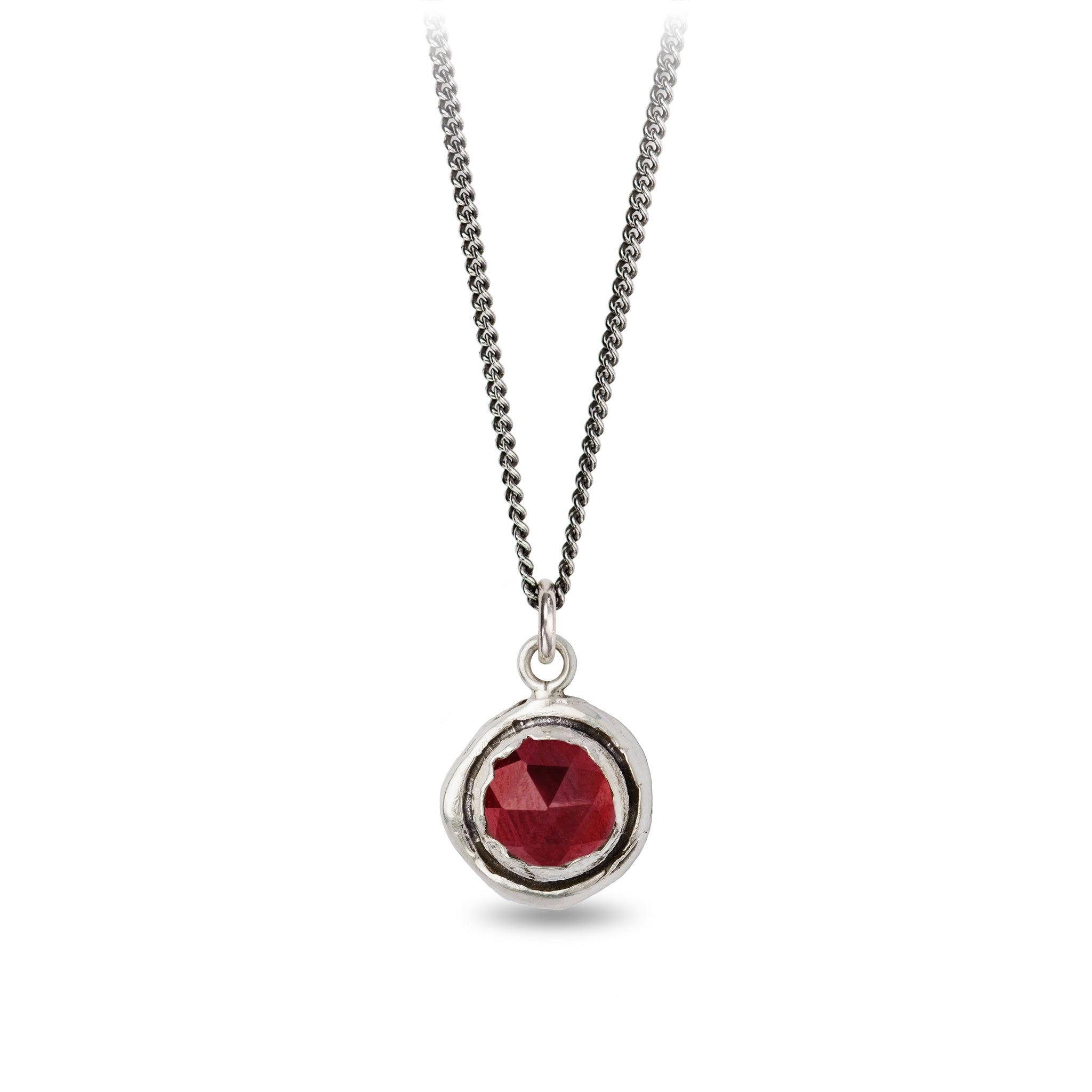 Garnet Faceted Stone Talisman
