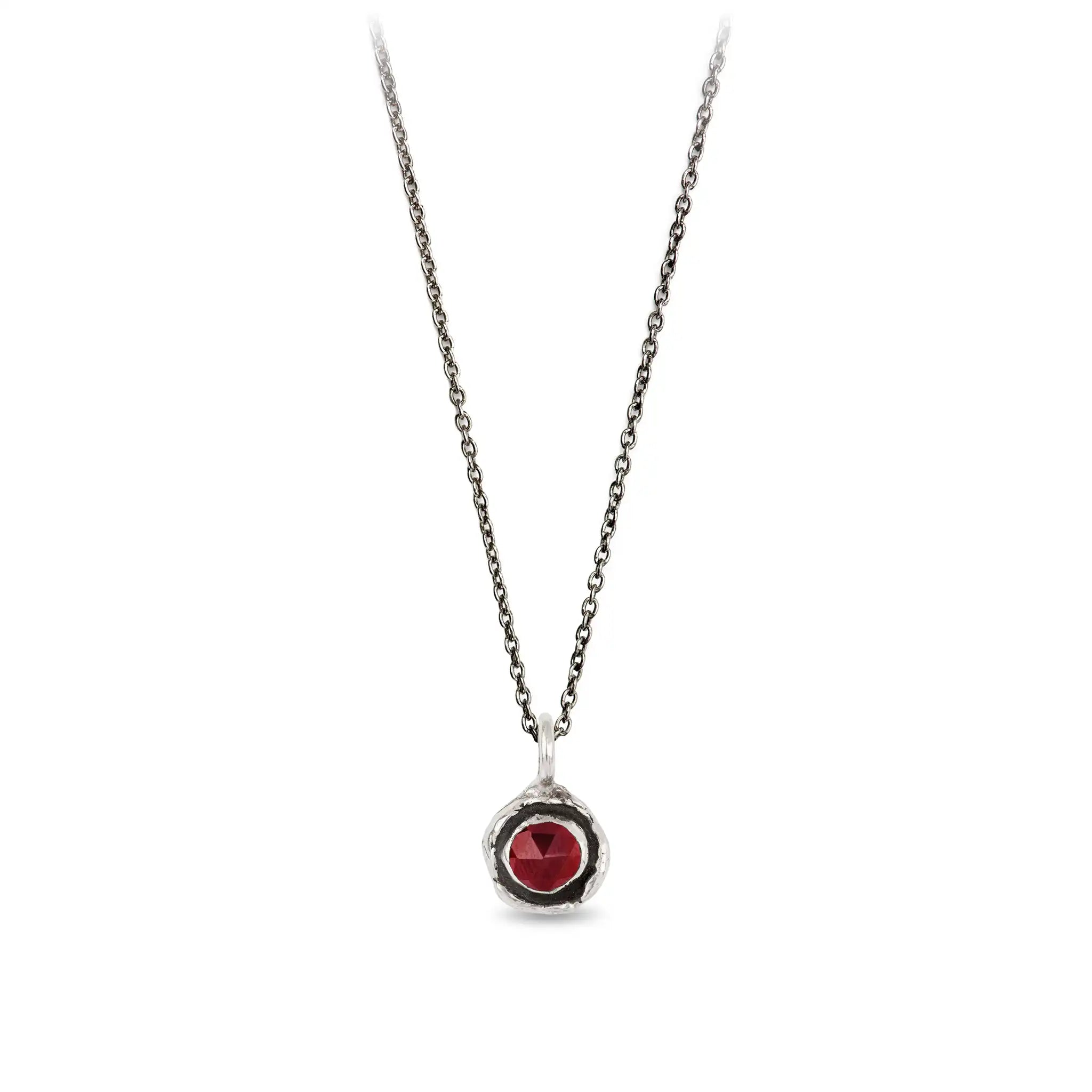 Garnet Faceted Stone Talisman Charm