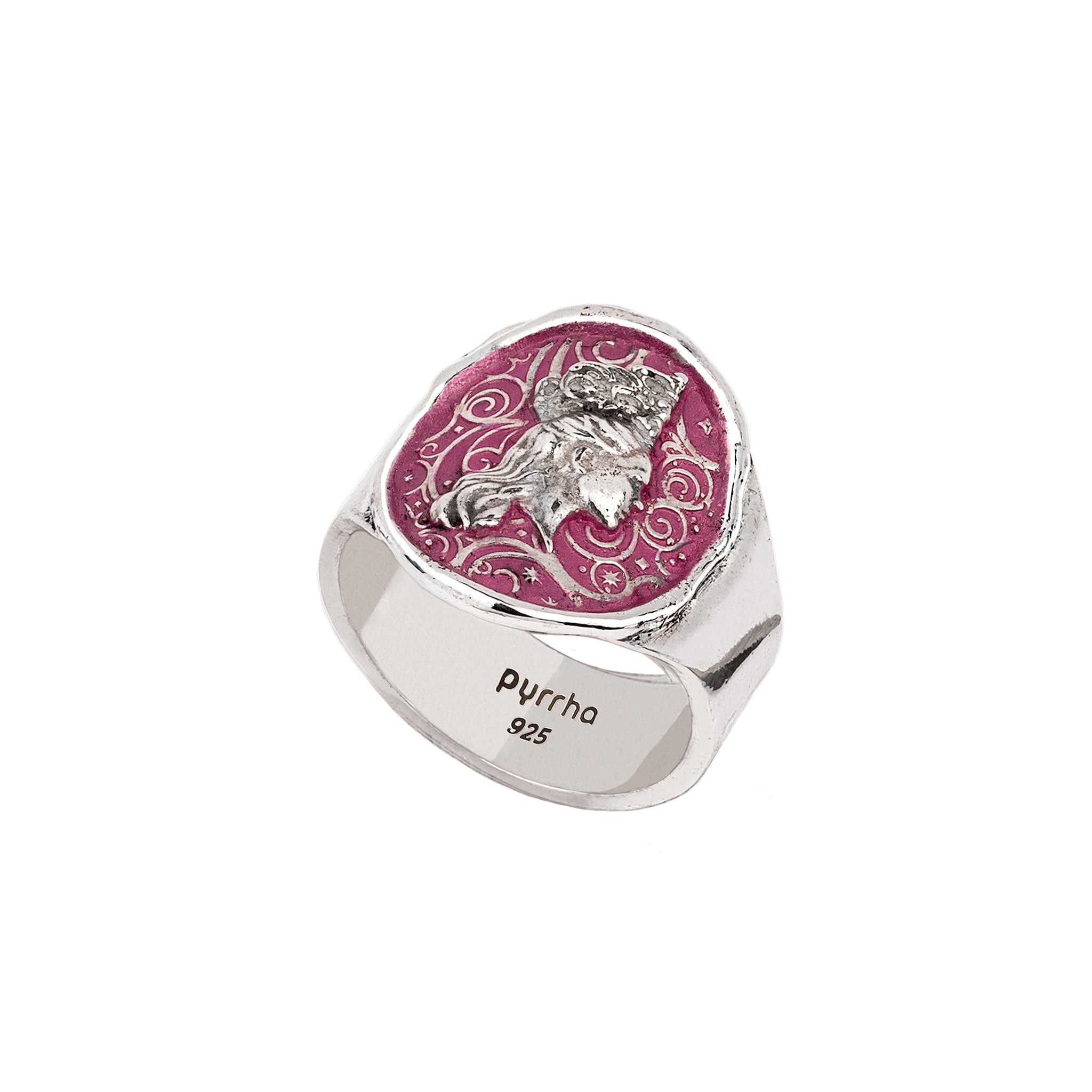 Glinda Cigar Band Ring - Wicked Pink