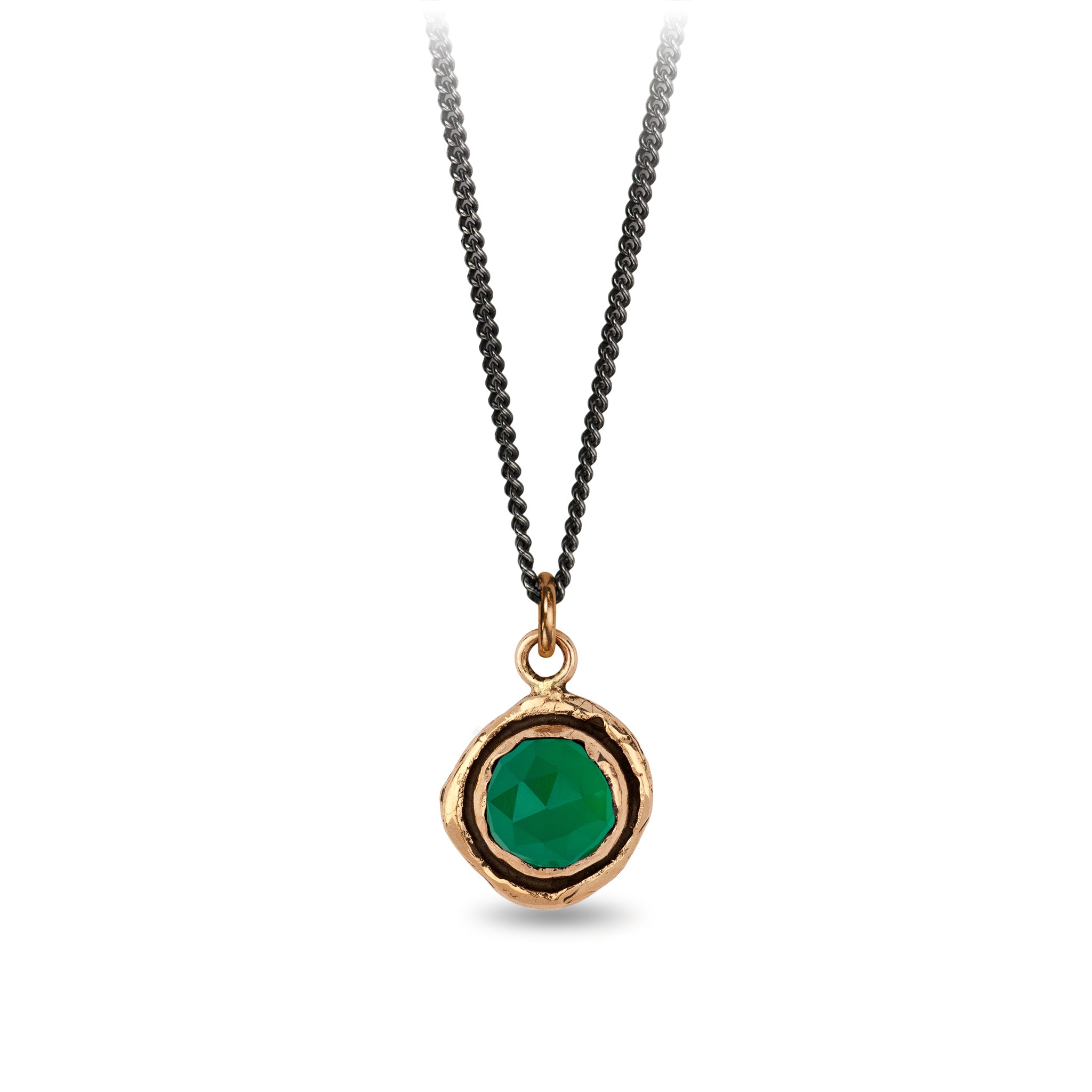 Green Onyx Faceted Stone Talisman