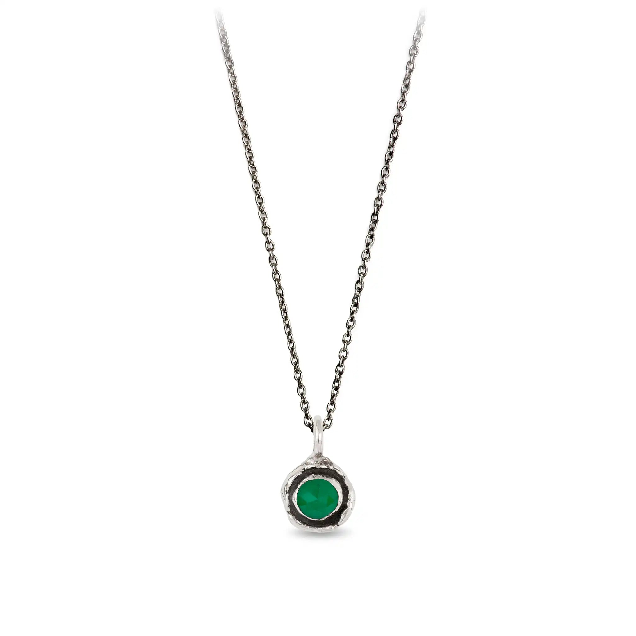 Green Onyx Faceted Stone Talisman Charm