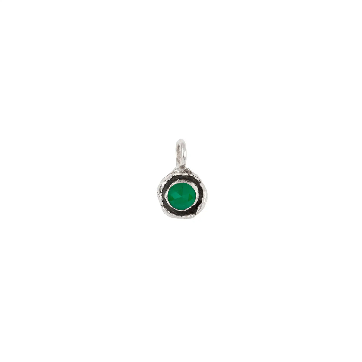 Green Onyx Faceted Stone Talisman Charm