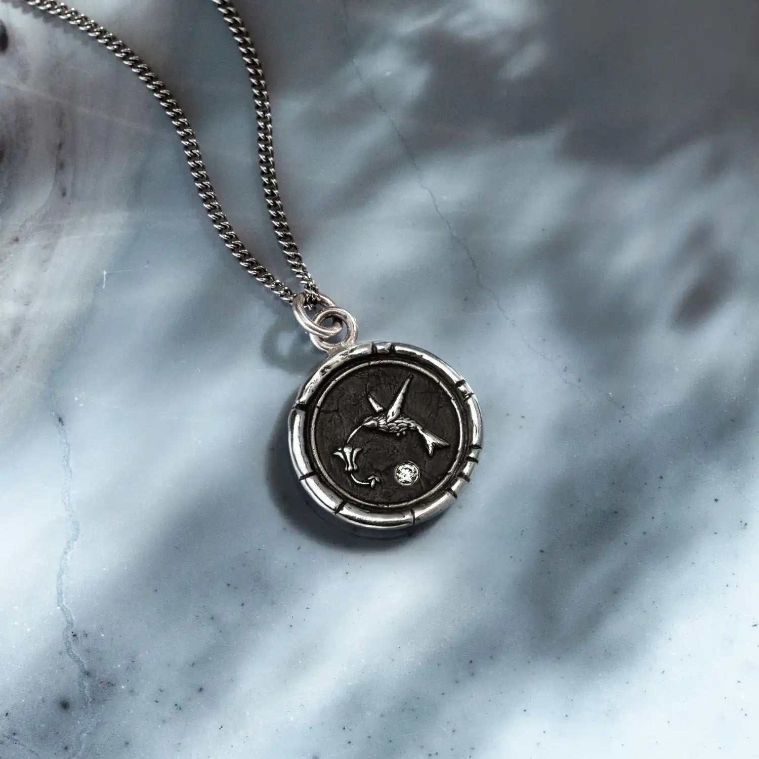 Hummingbird Diamond Set Talisman