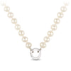 Knotted Pearl Necklace with Talisman Clip