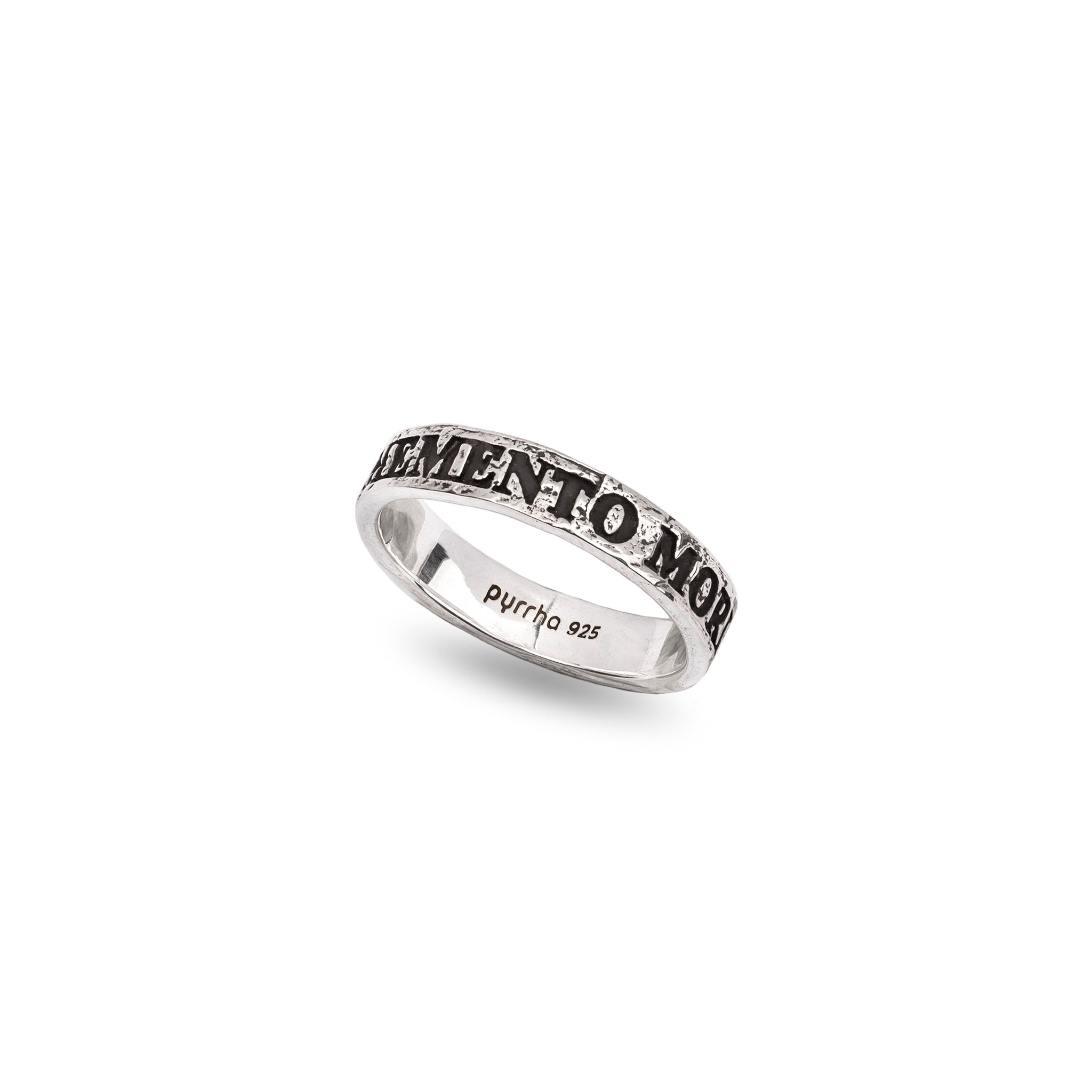 Remember You Will Die Latin Motto Band Ring