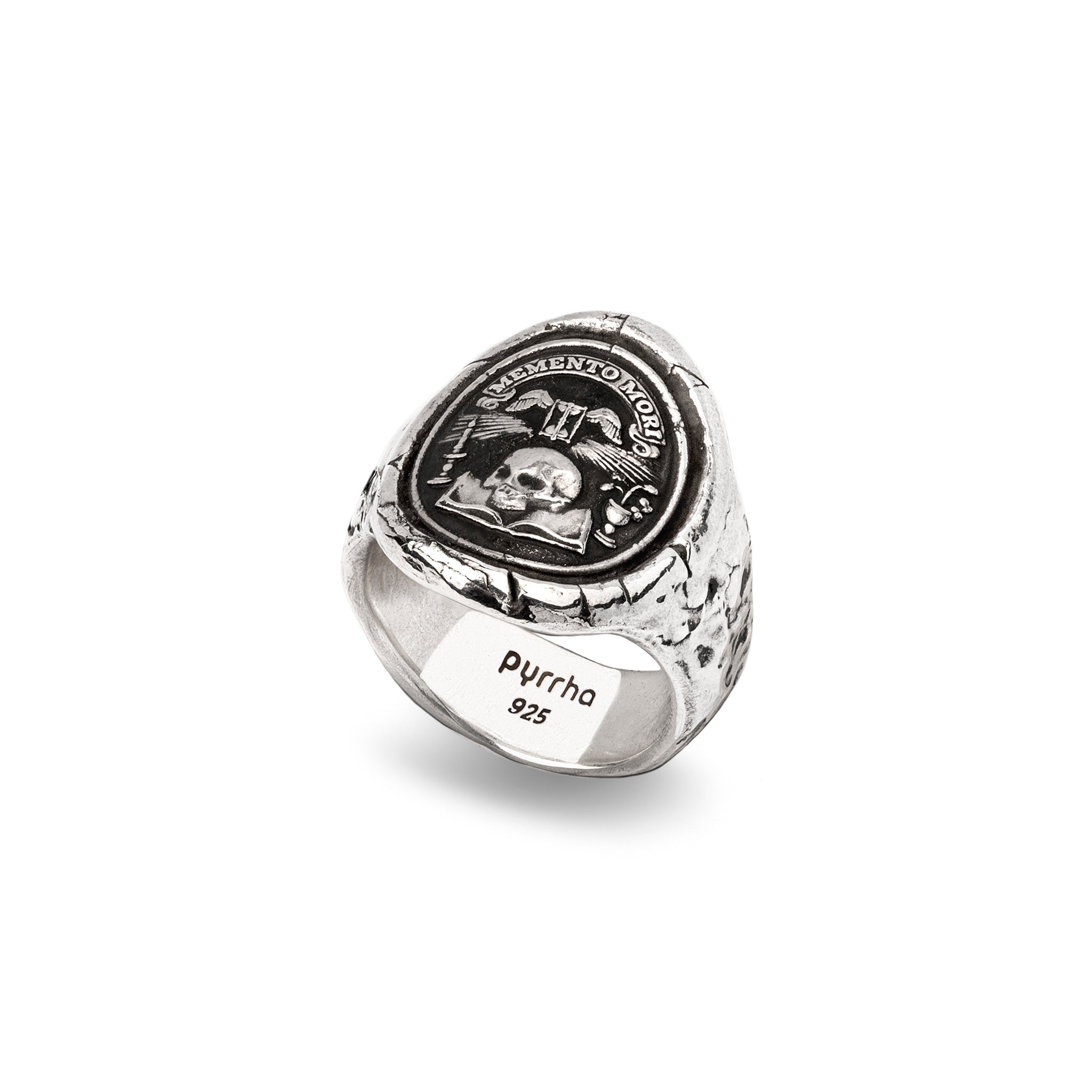 Memento Mori Narrow Formed Band Ring