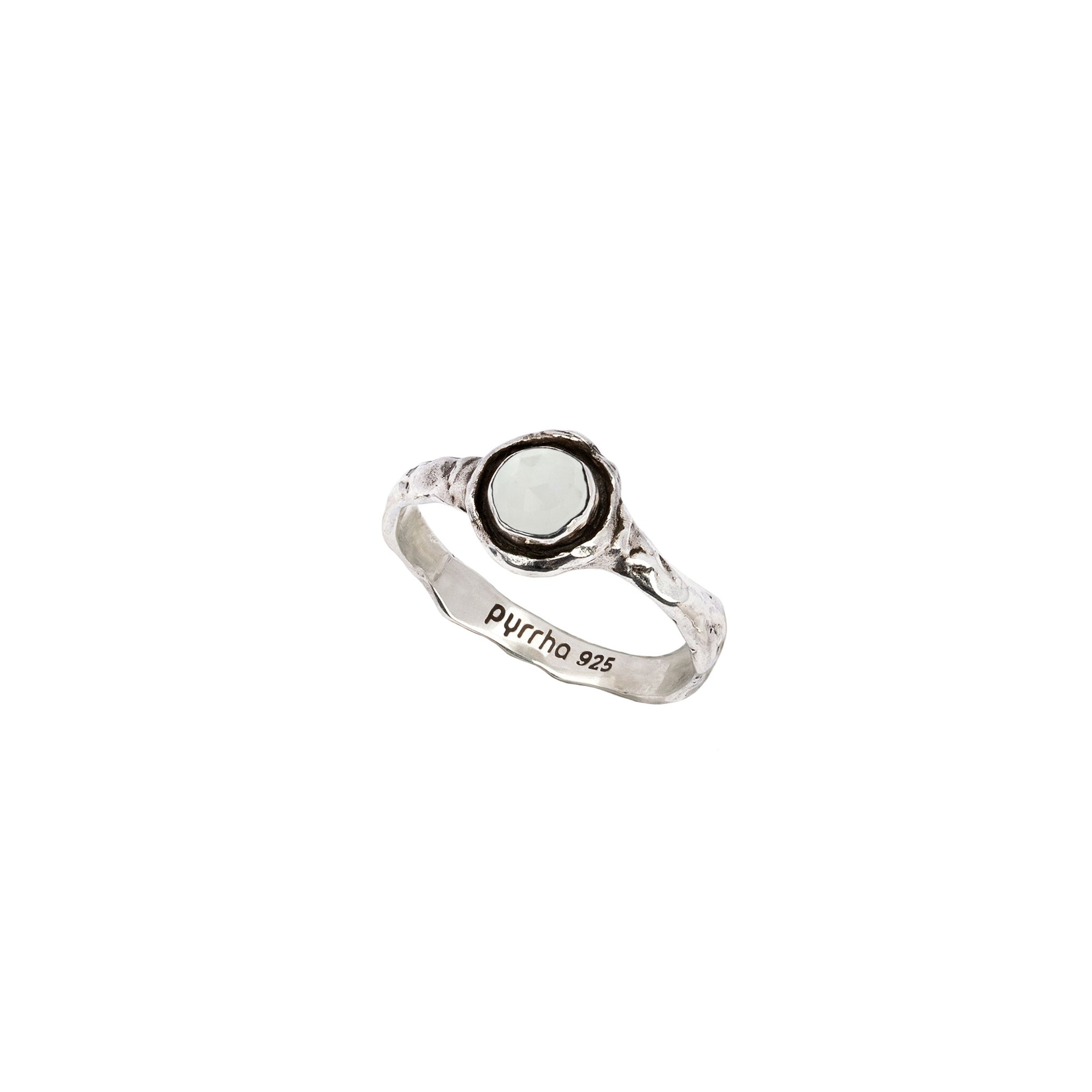 Moonstone Small Faceted Stone Talisman Ring