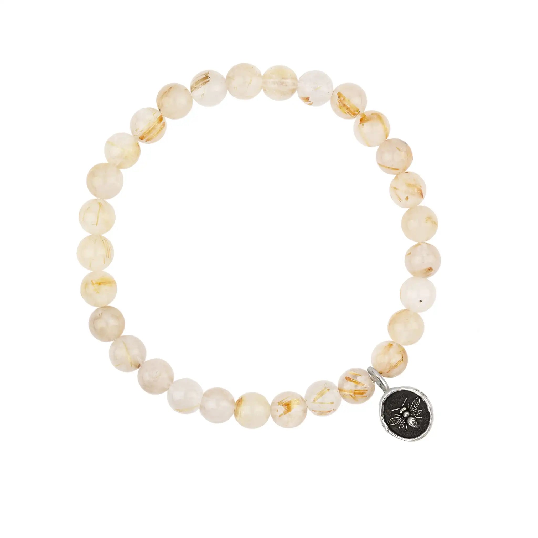 Motivated Appreciation Charm Stone Stretch Bracelet