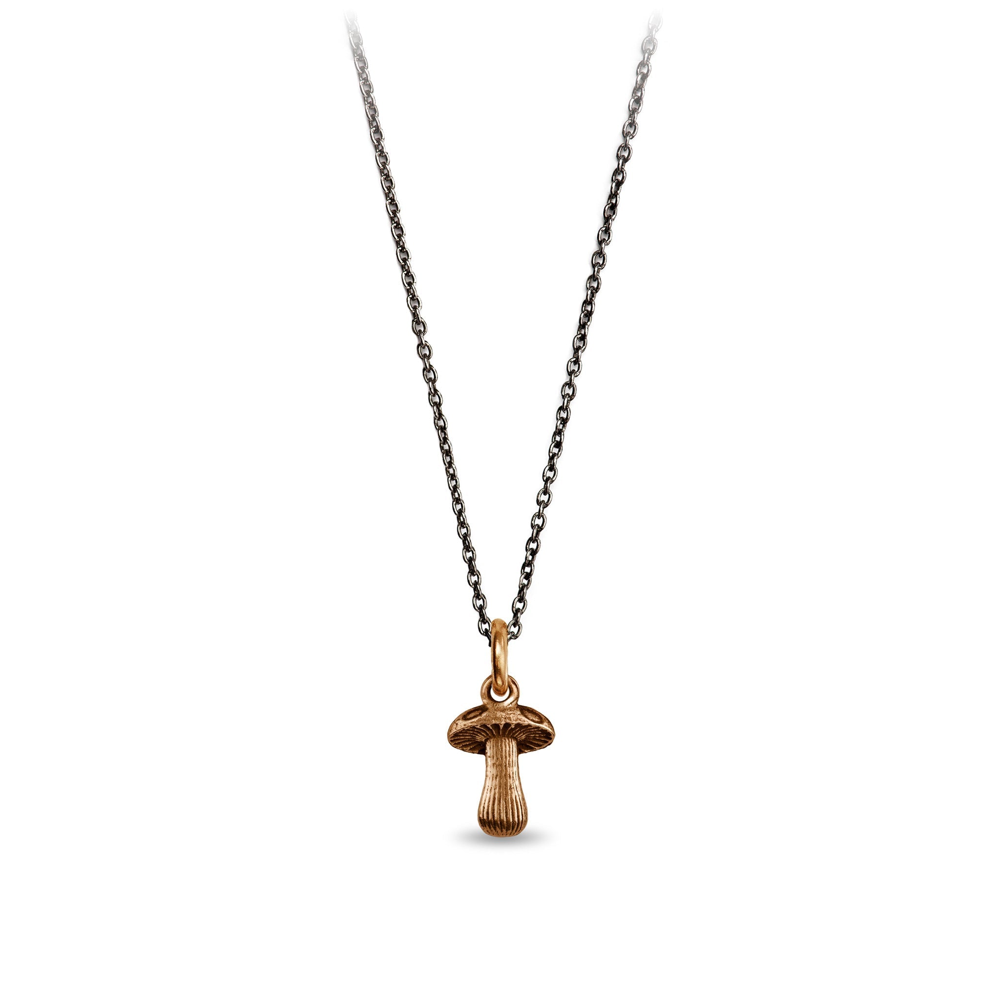 Mushroom Symbol Charm - Bronze