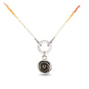 Fire Opal Faceted Stone Choker with Talisman Clip