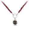 Garnet Faceted Stone Choker with Talisman Clip