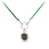 Green Onyx Faceted Stone Choker with Talisman Clip